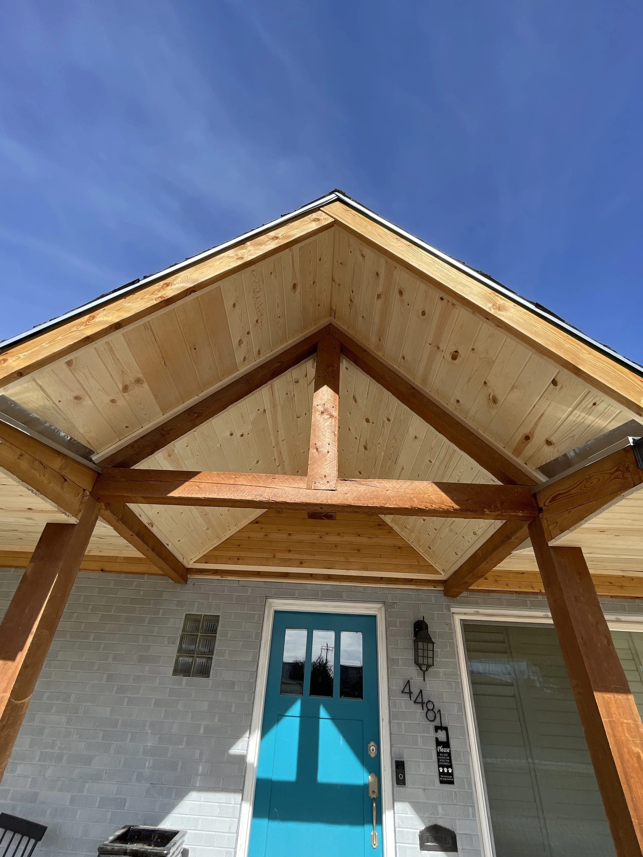 Custom patio gable build in Denver Colorado