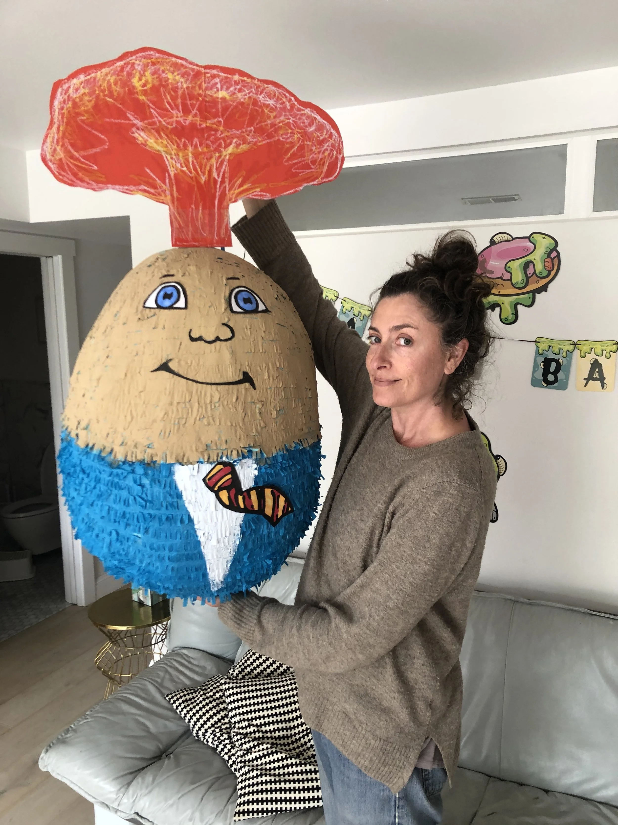 Me and my homemade Adam Bomb piñata!