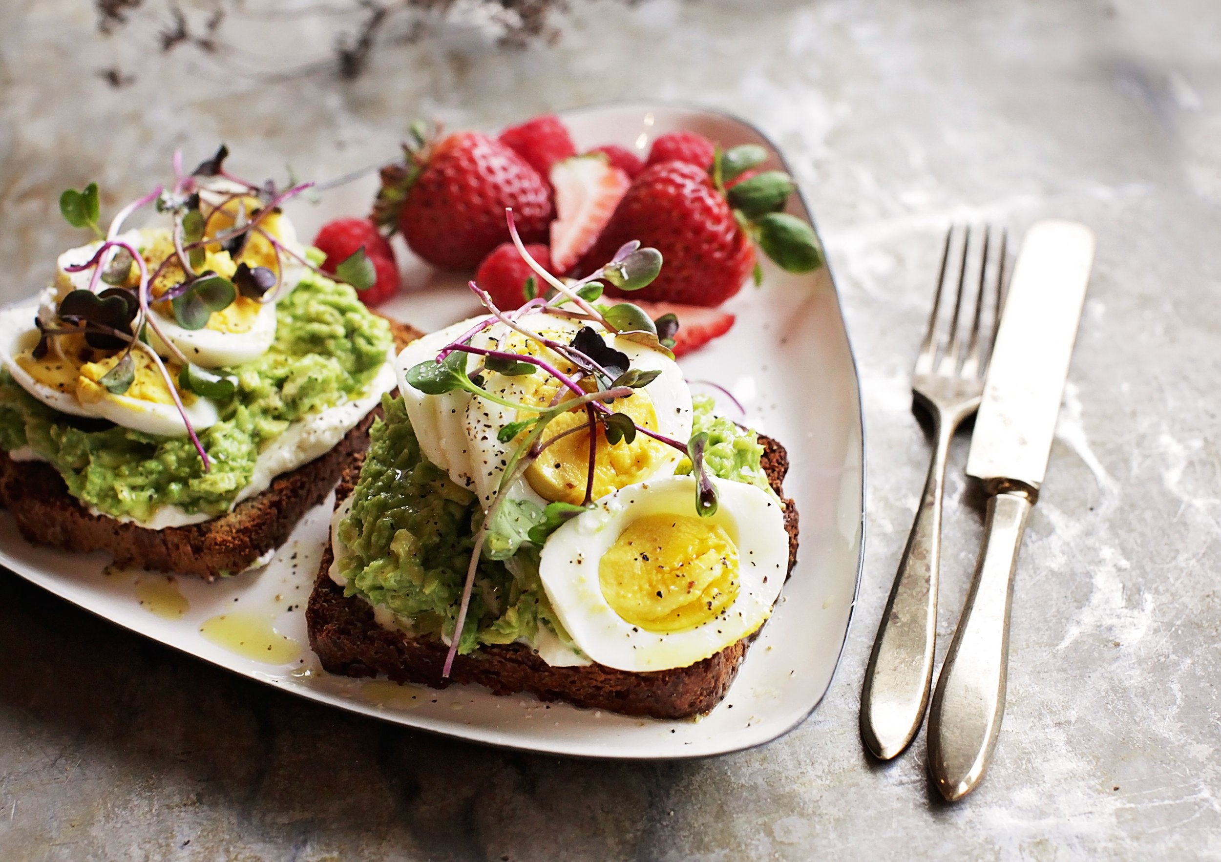 Avocado Toast with Egg and Fromage Blanc