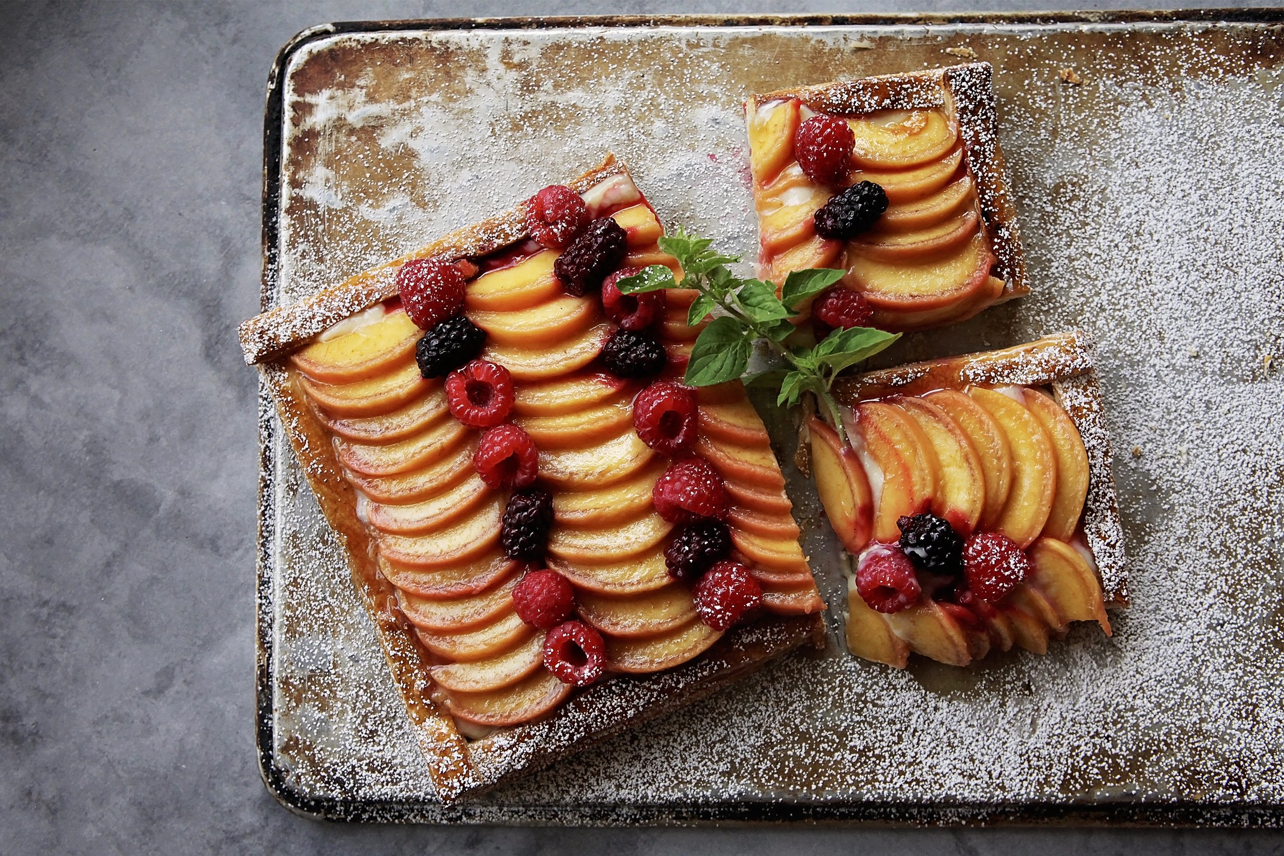 Peach and Summer Berry Tart