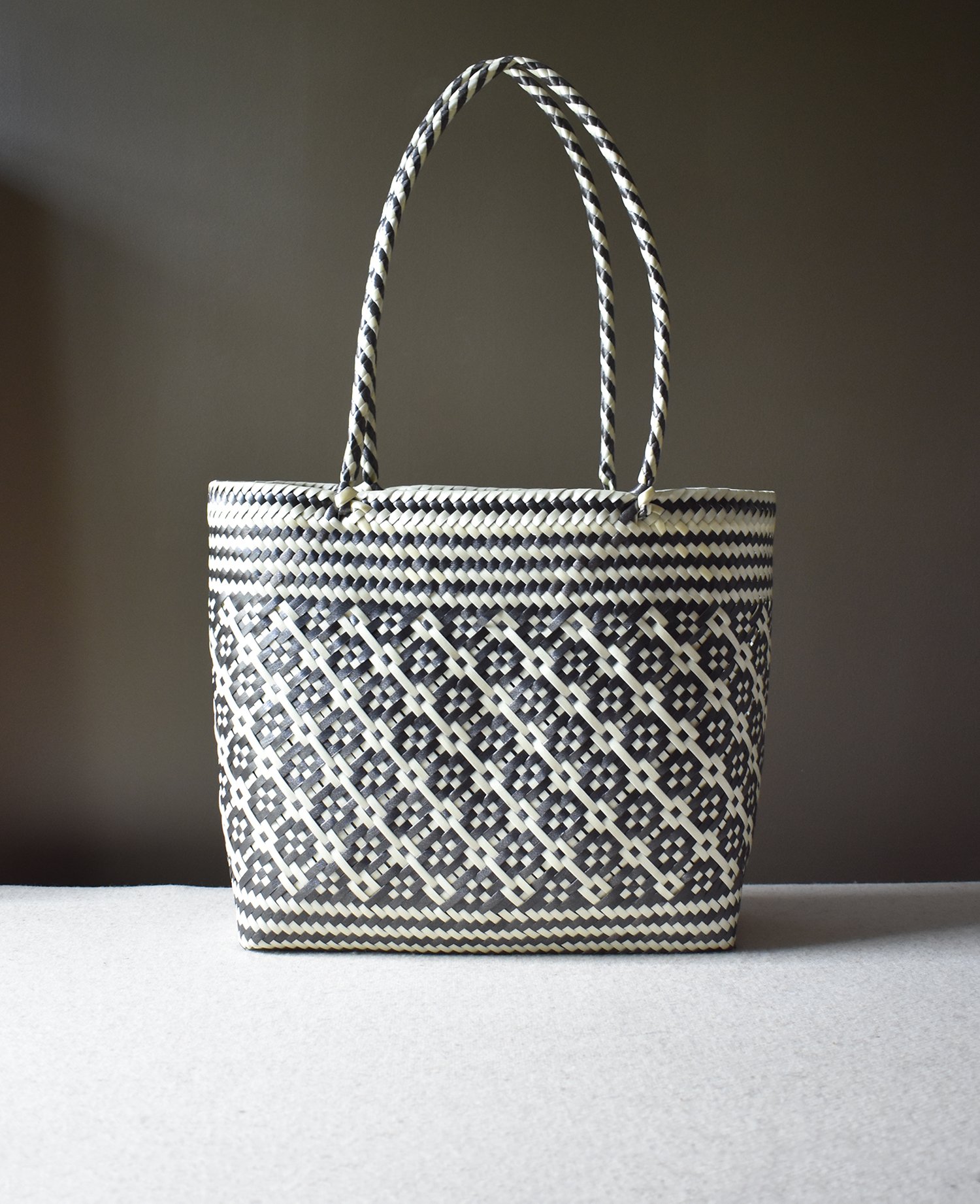 Handwoven Bag, Black & White