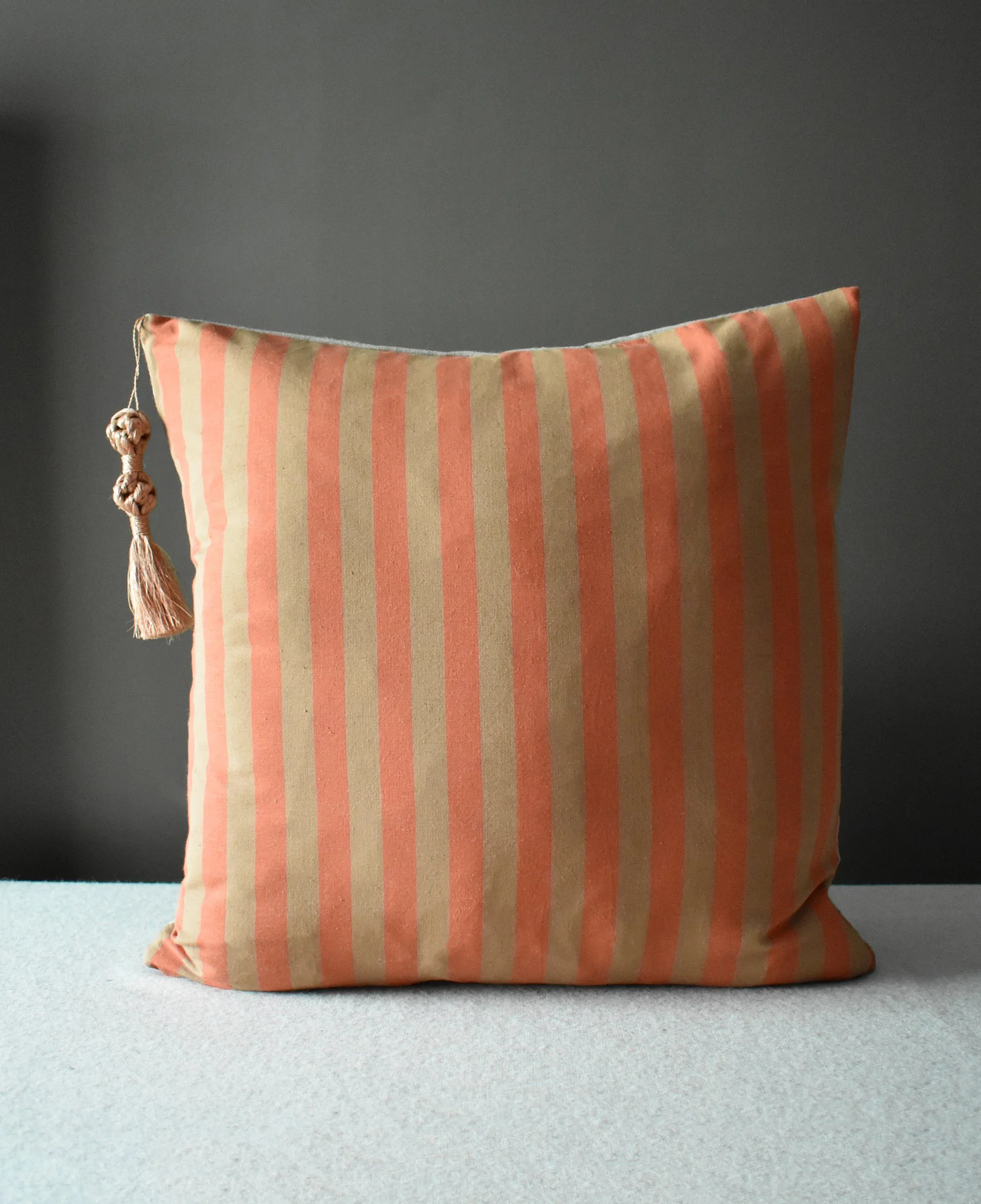 Brown & Orange Stripes, Cushion