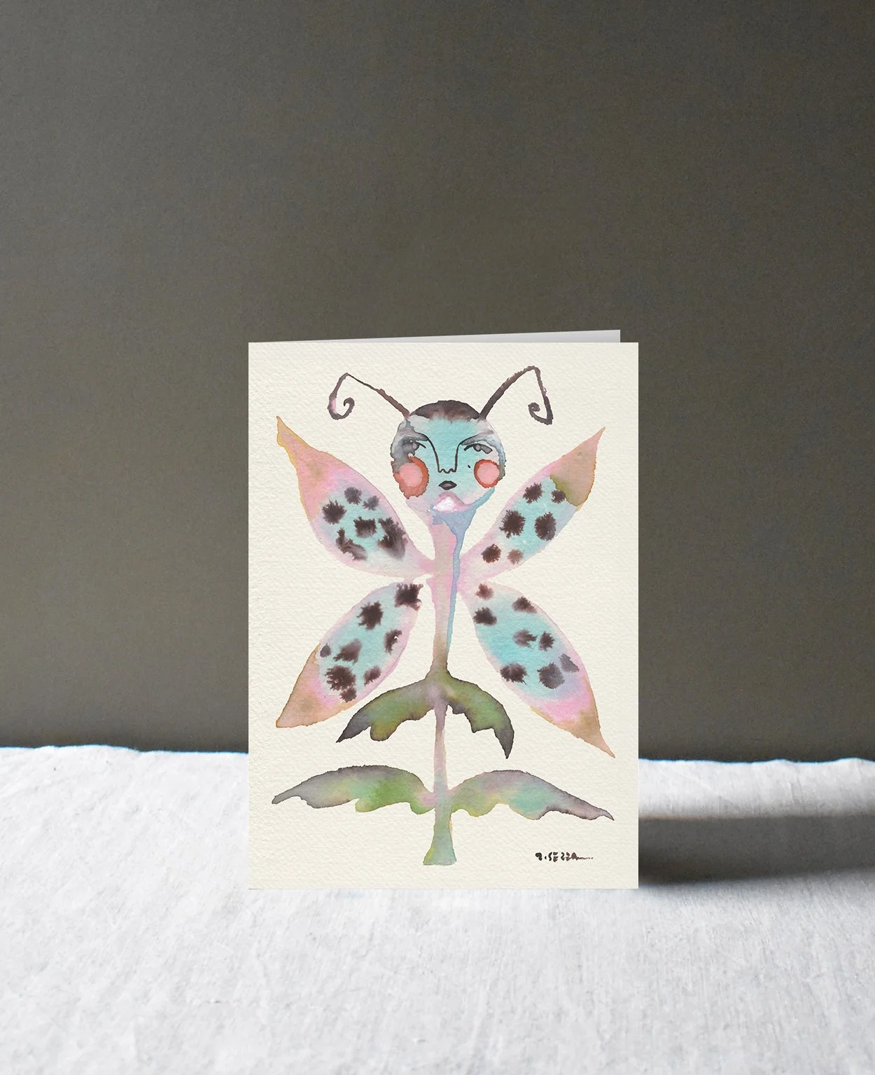 Butterfly Flower, Greetings Card