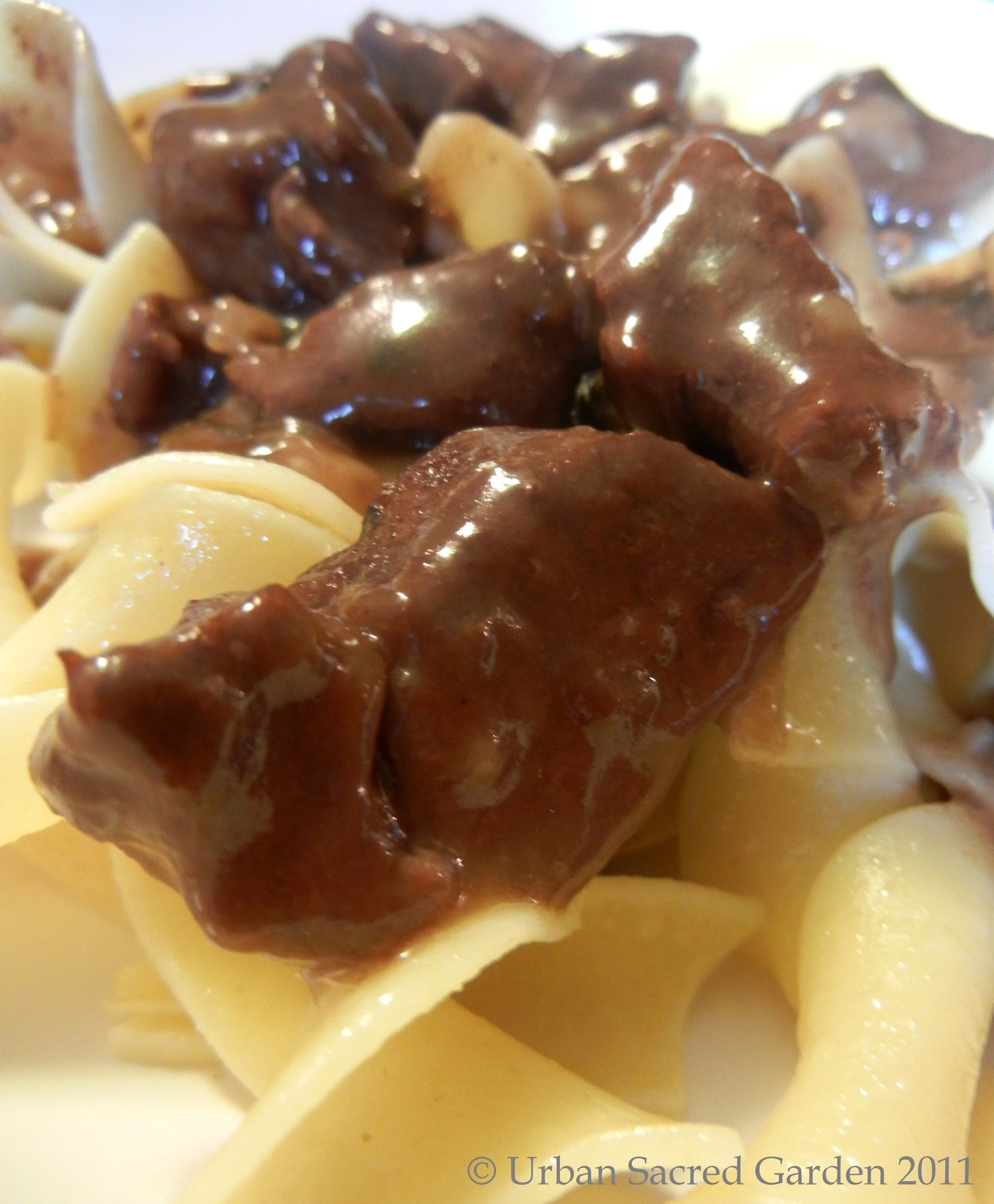 Beef Tips and Egg Noodles