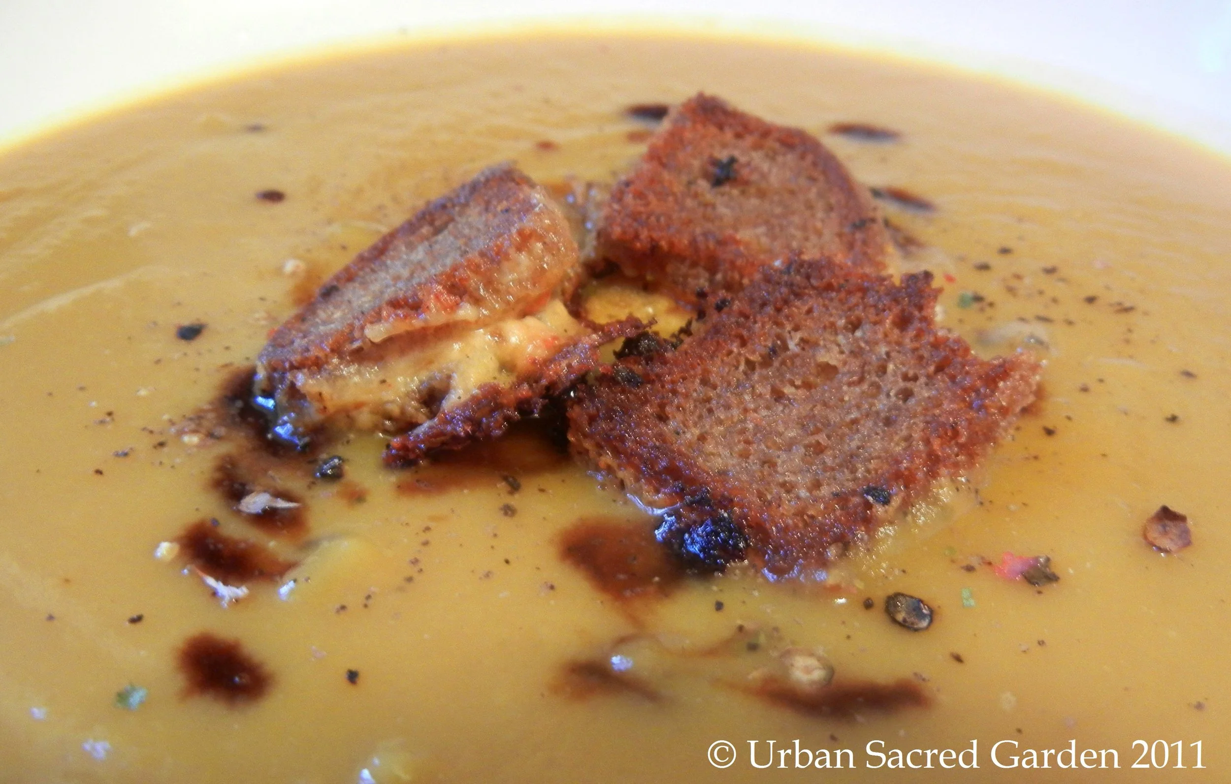 Honey Bourbon Butternut Squash Soup