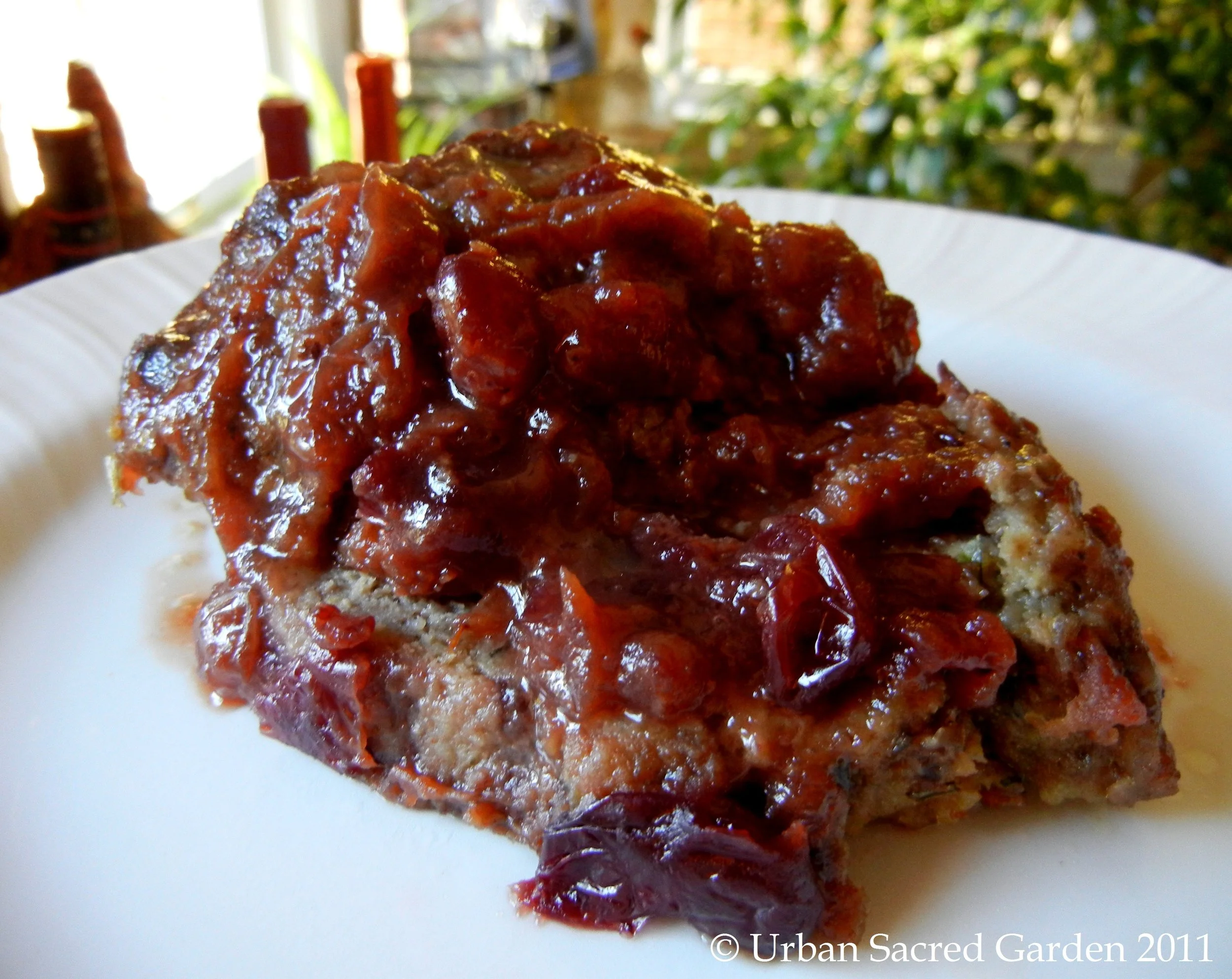 Cranberry Glazed Italian Meatloaf