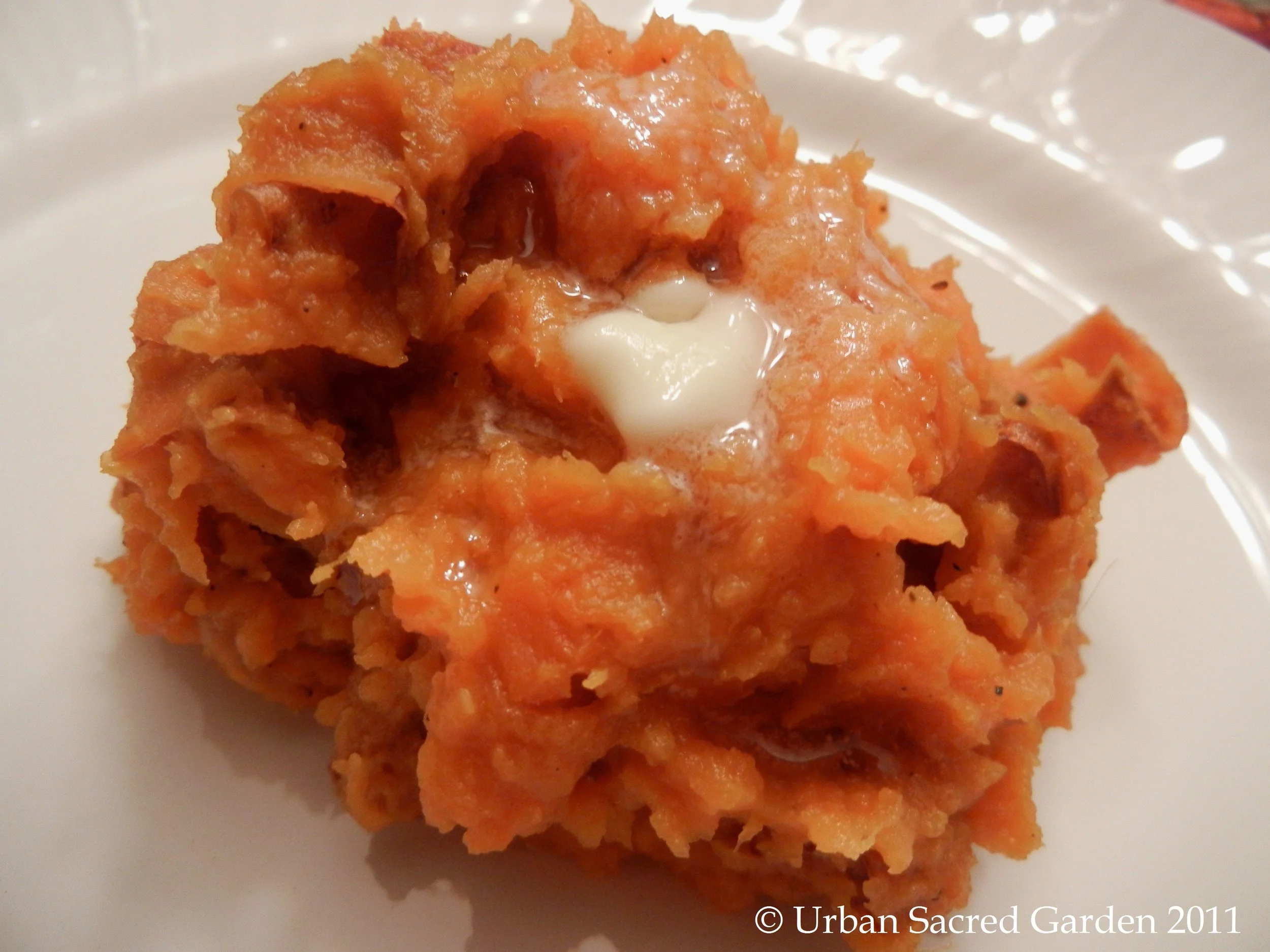 Bourbon Smashed Sweet Potatoes