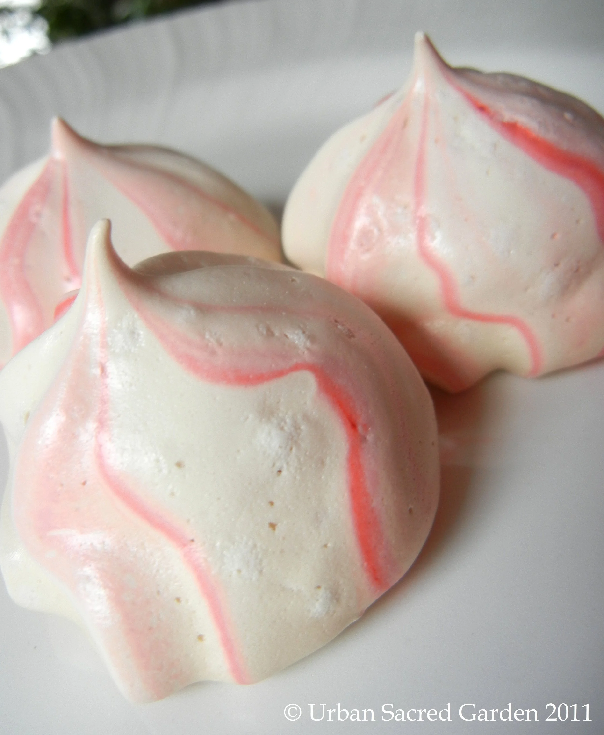Peppermint Meringue Drops