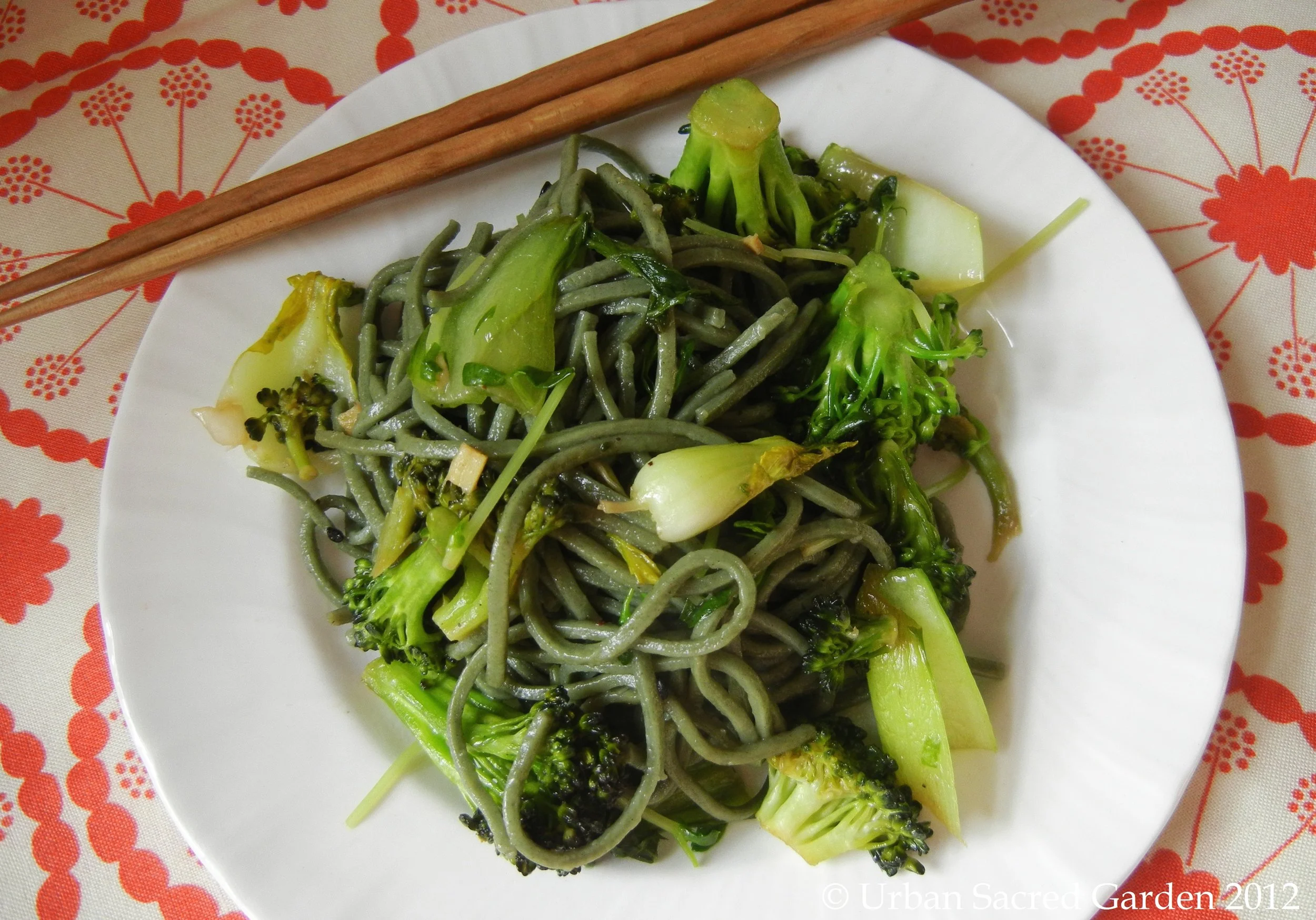 Very Green Vegetarian Asian Noodles