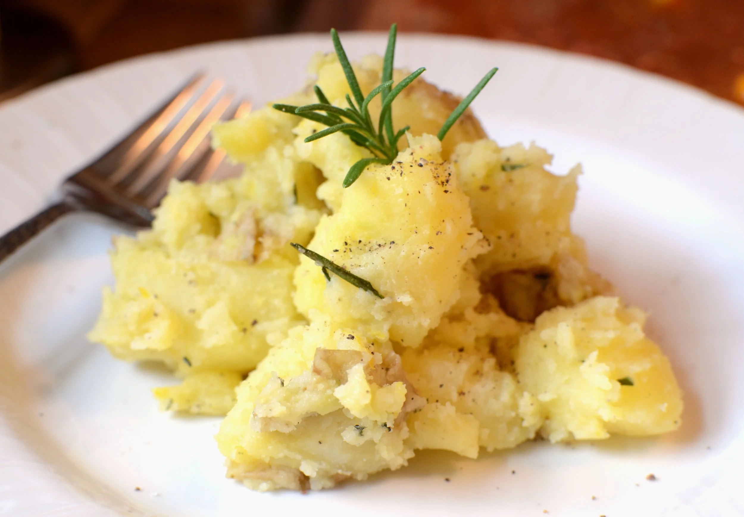 Lemon Rosemary Smashed Potatoes