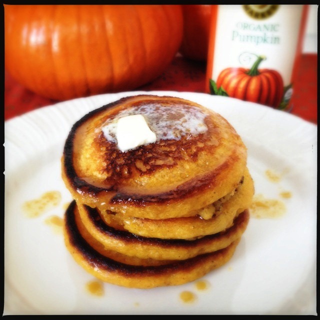 Buttermilk Pumpkin Pie Pancakes with Sorghum Butter