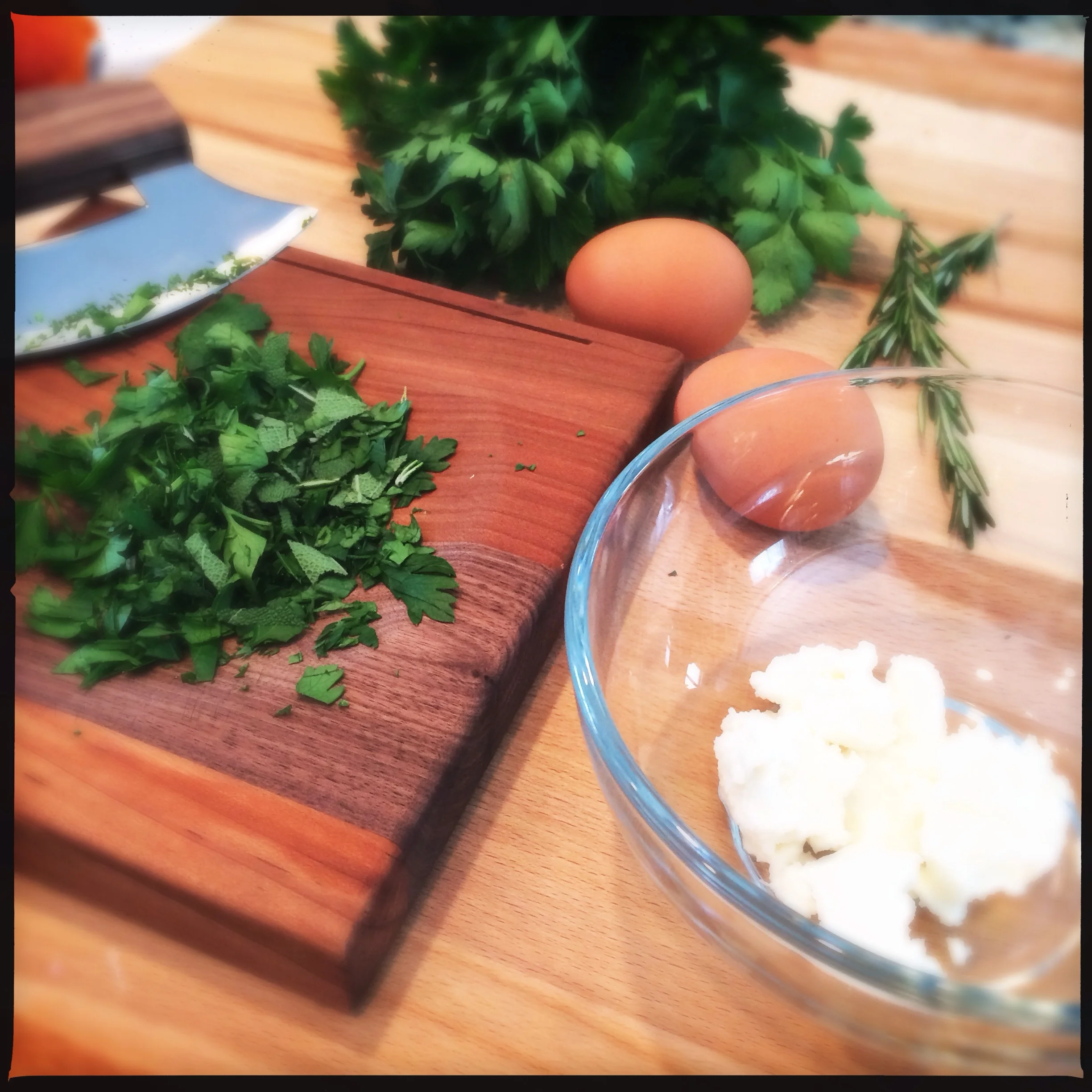 Herbed Ricotta Baked Eggs