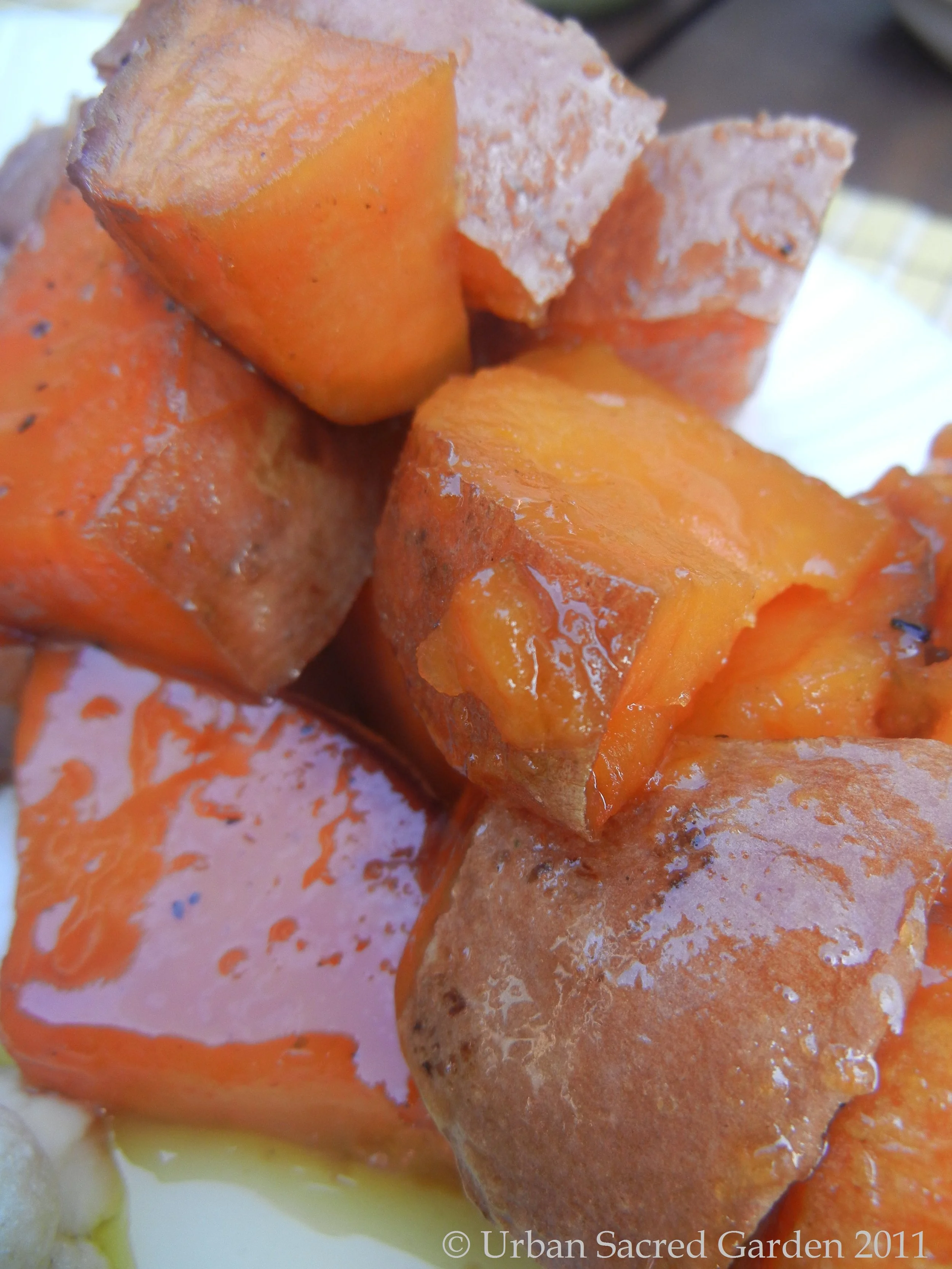 Bourbon Sugar Roasted Sweet Potatoes