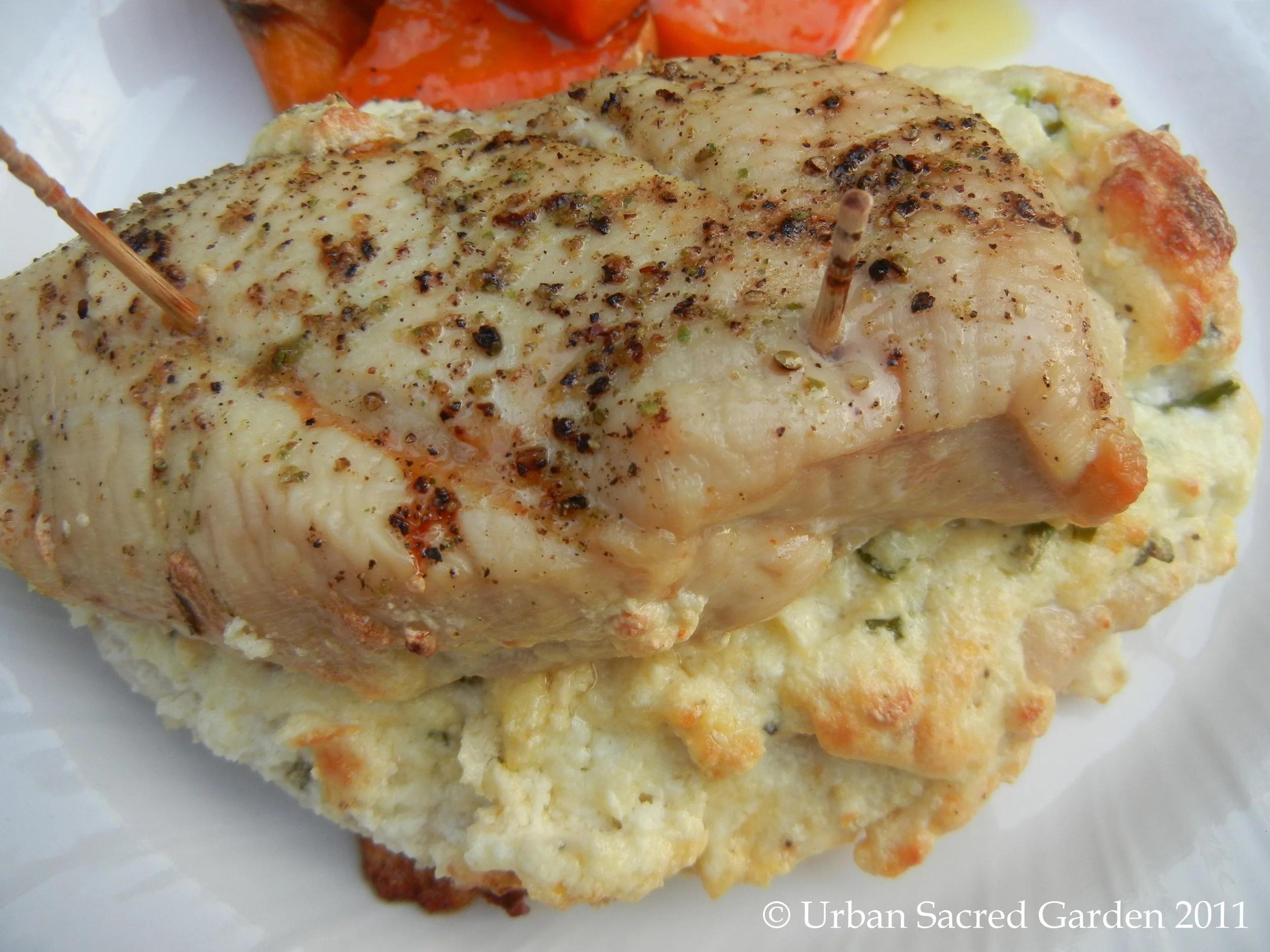 Italian Three Cheese Stuffed Chicken