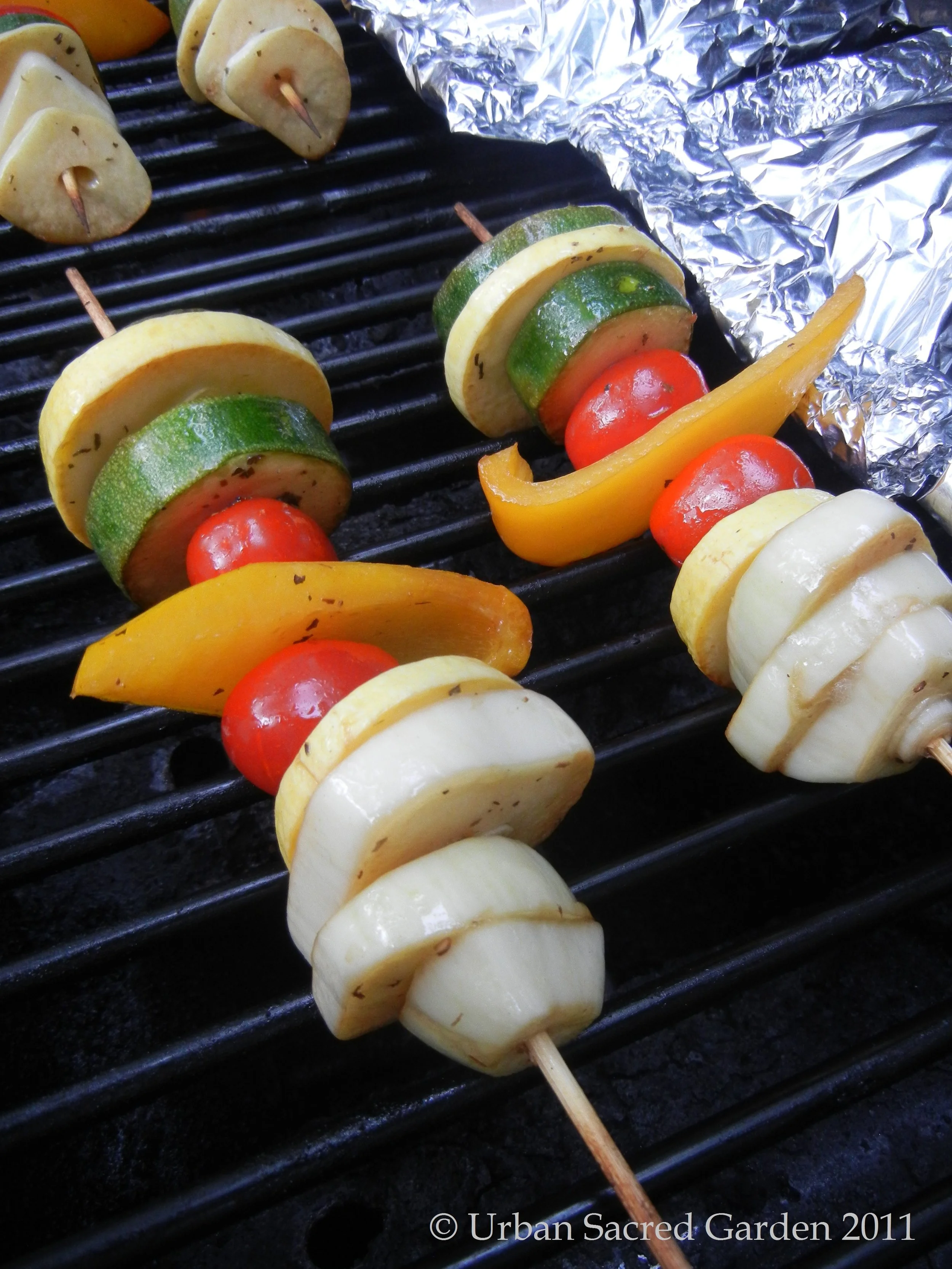 Garlic Grilled Vegetable Skewers (ME)