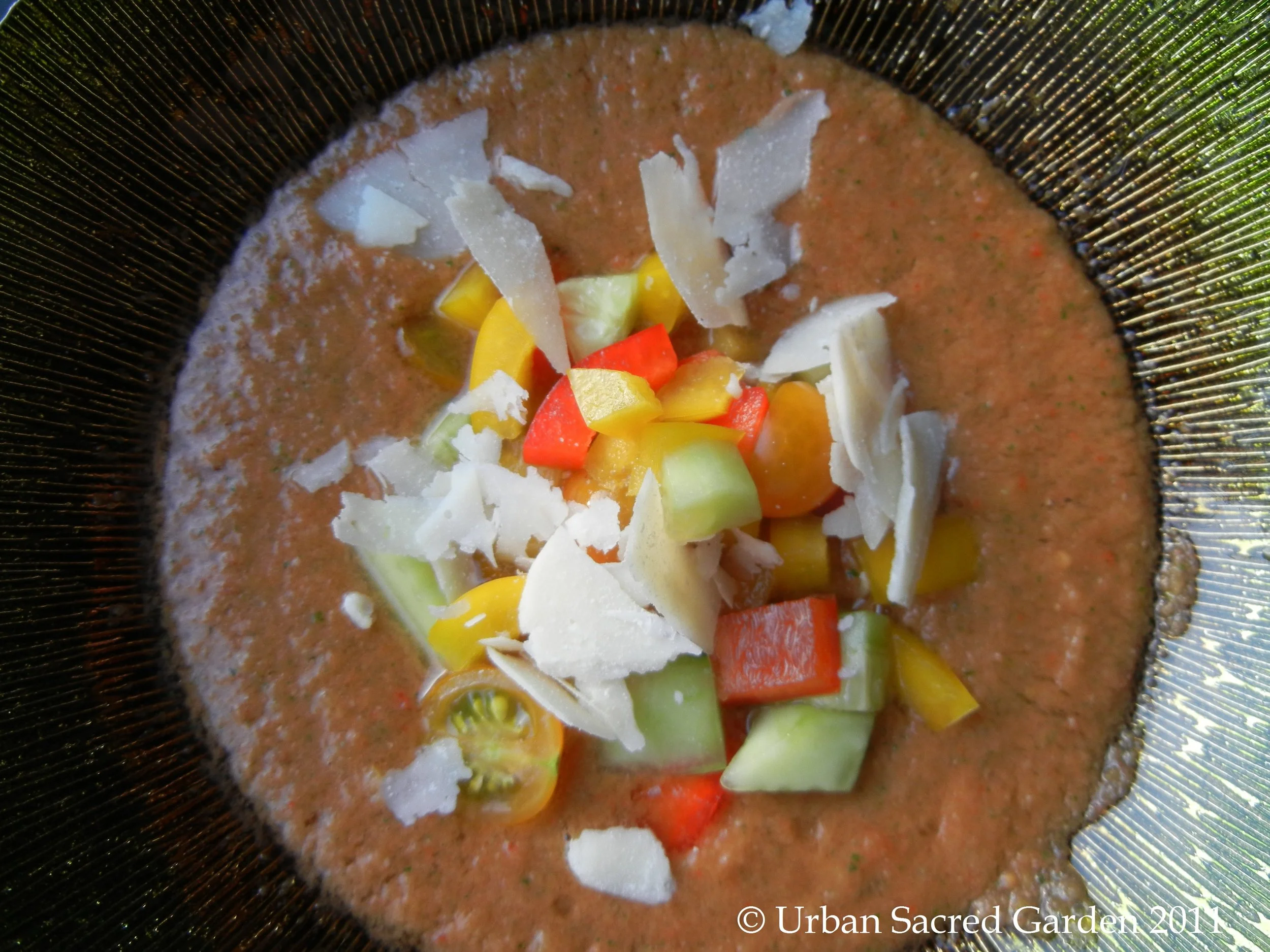 Roasted Garlic Gazpacho (ME)