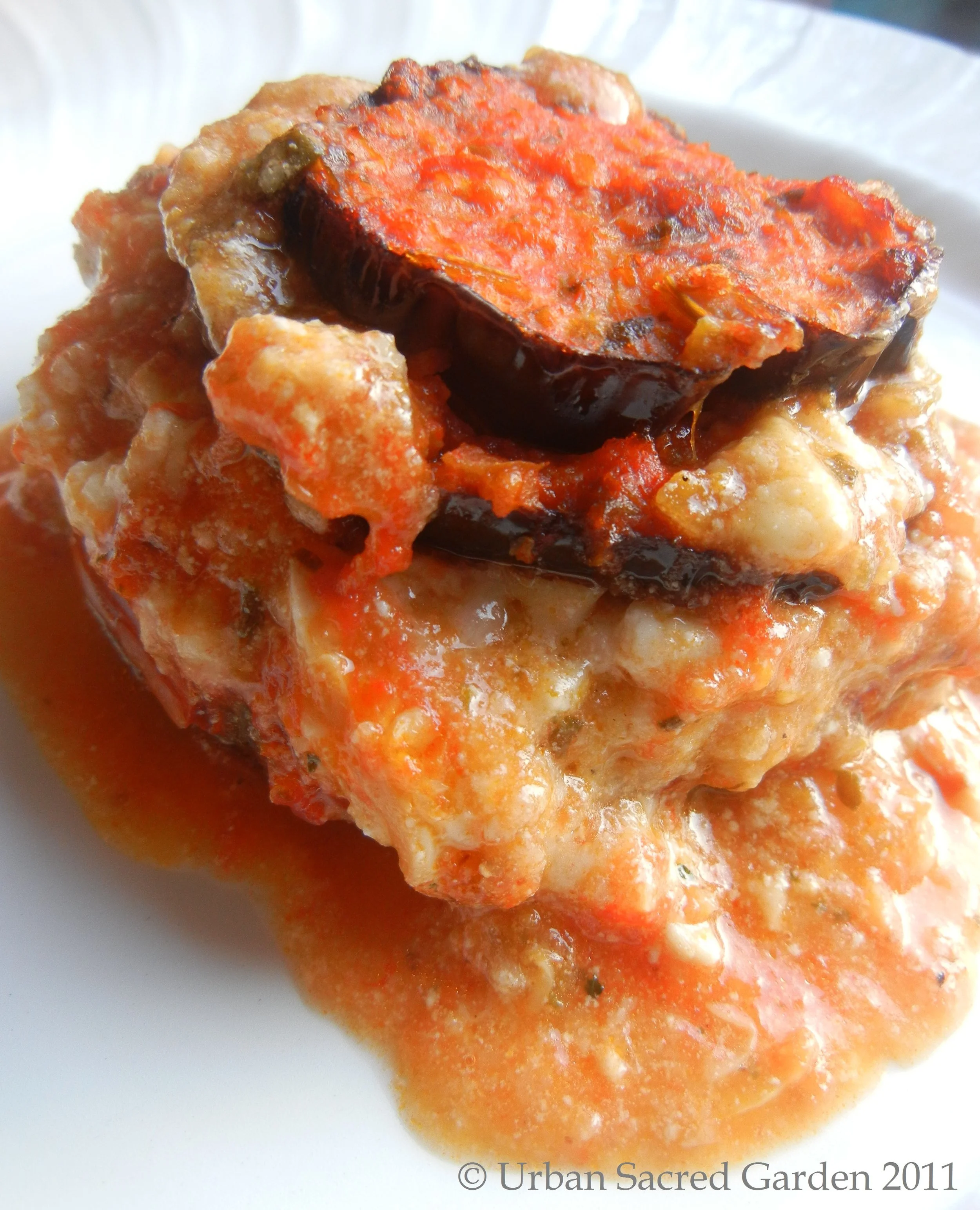 Baked Eggplant Ricotta Stack