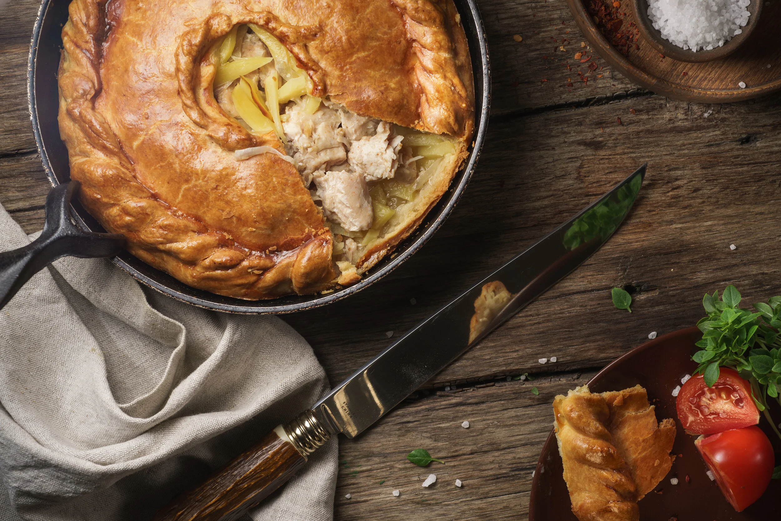 Chicken Pot Pie with Early Summer Vegetables