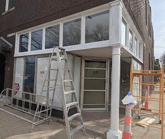 Good things come to those who wait! Jeff and crew have been working hard to open their new A&amp;M Bicycle! Check out the windows uncovered up top! The neighborhood is going to be so excited to have you back wrenching!