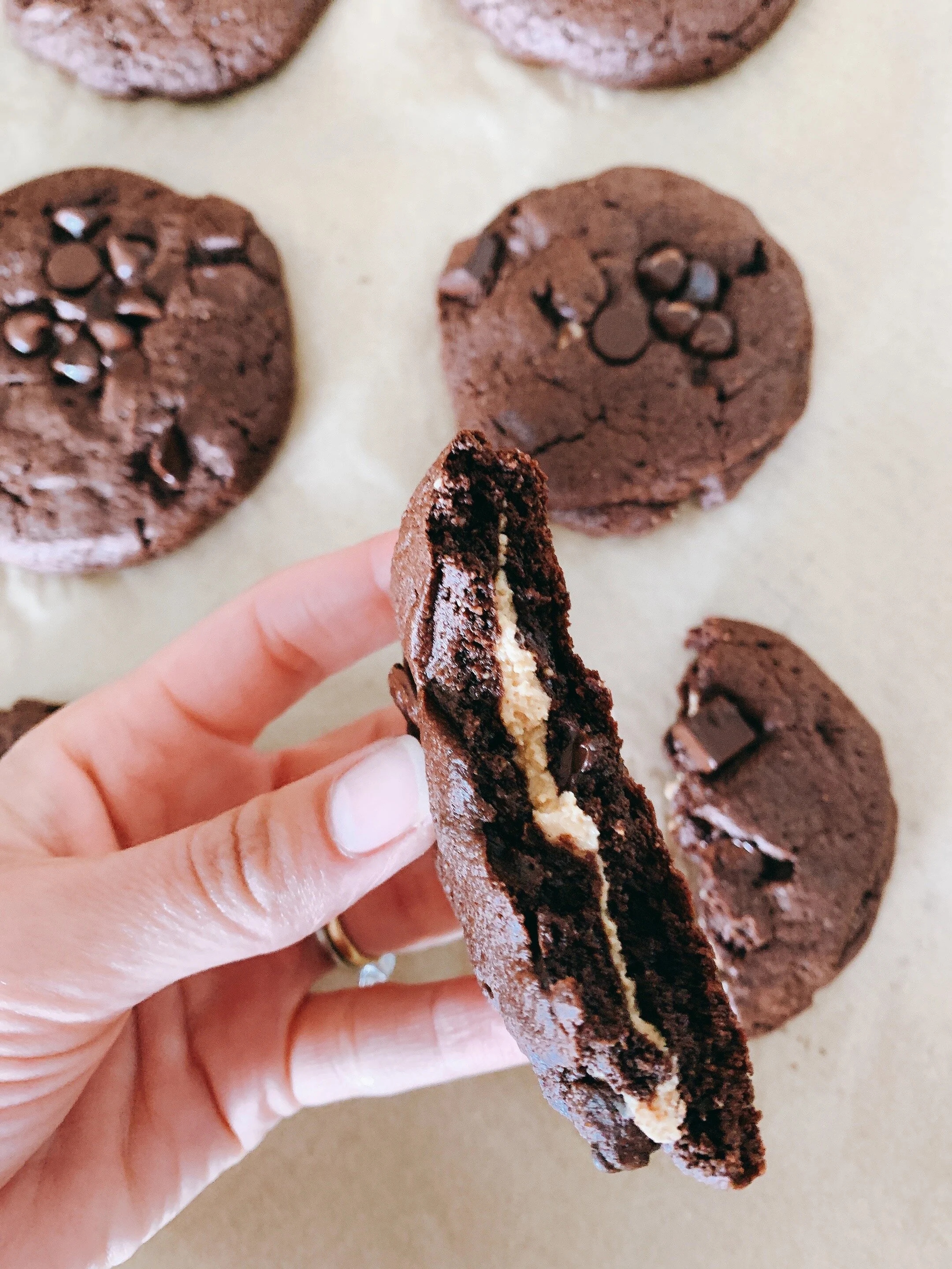 The Brownie Cookie filled with Peanut Butter