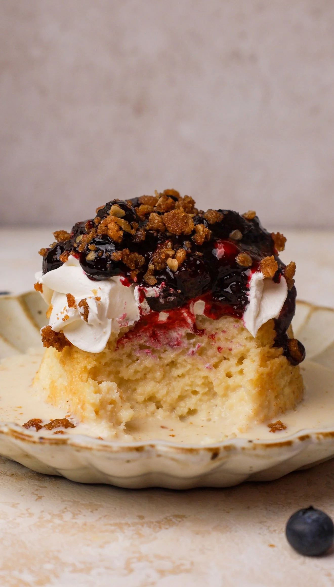 Blueberry Crisp Tres Leches