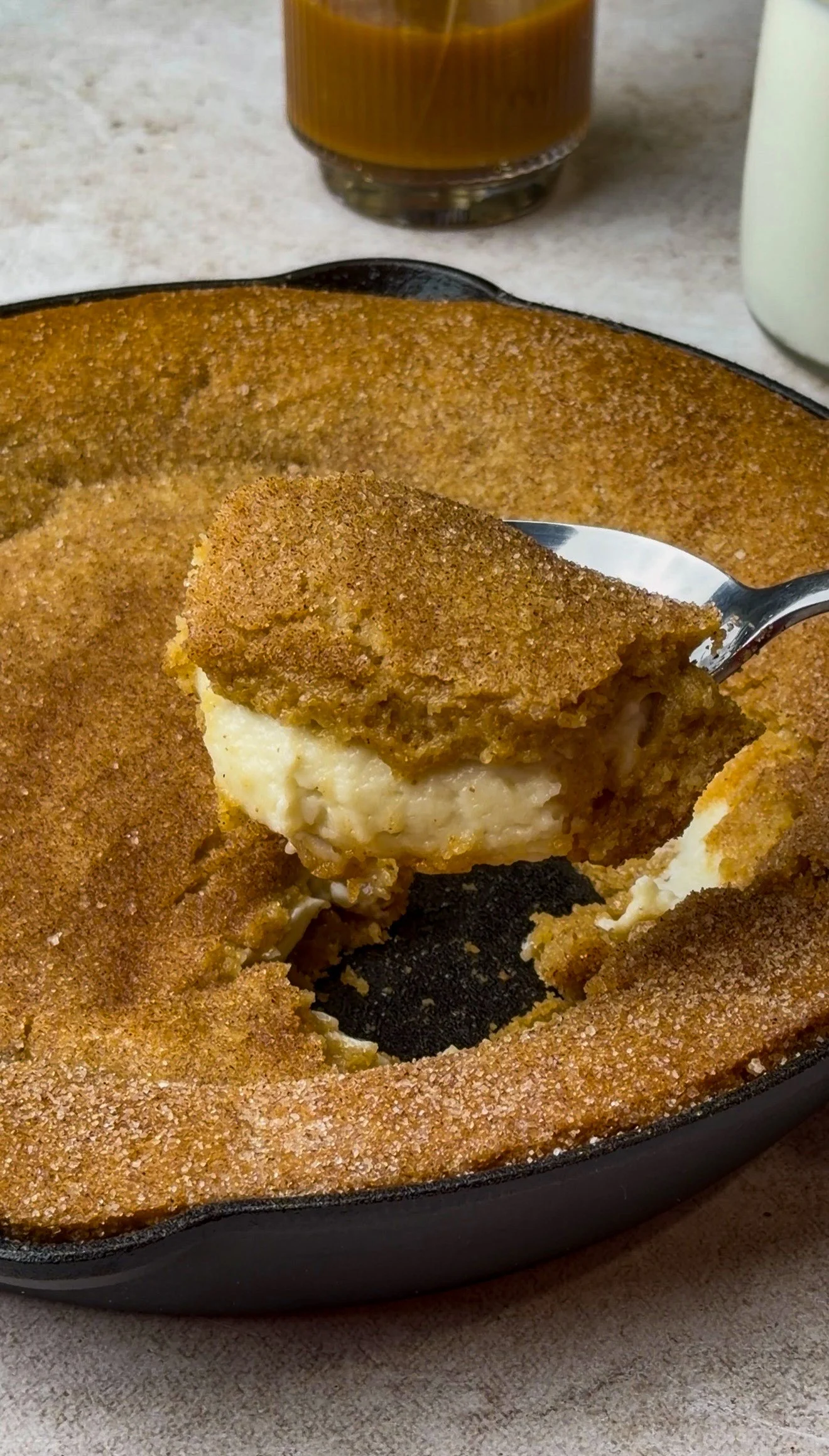Churro Cheesecake Cookie Skillet