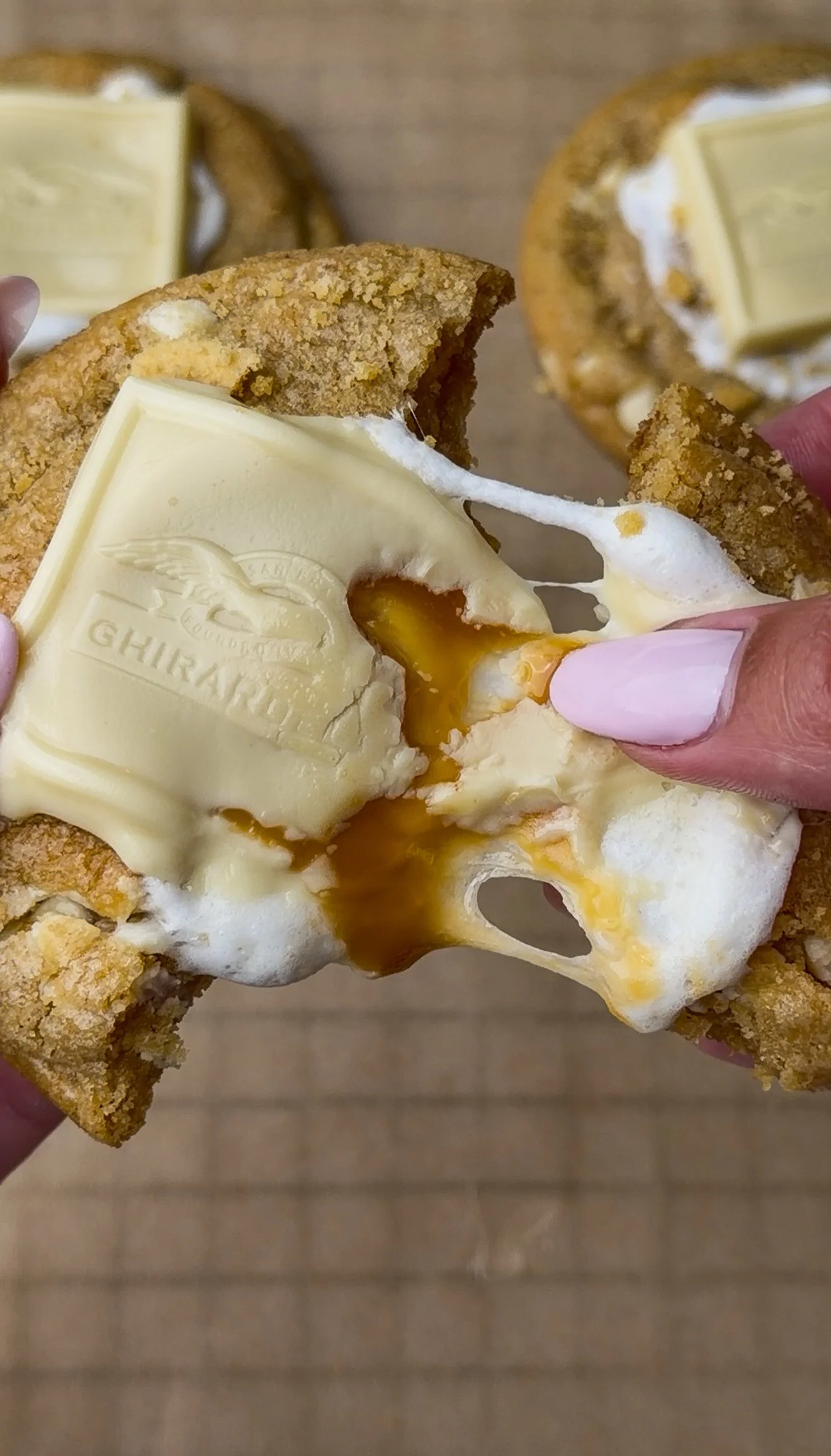Lemon White Chocolate Ghirardelli S'mores Cookies 