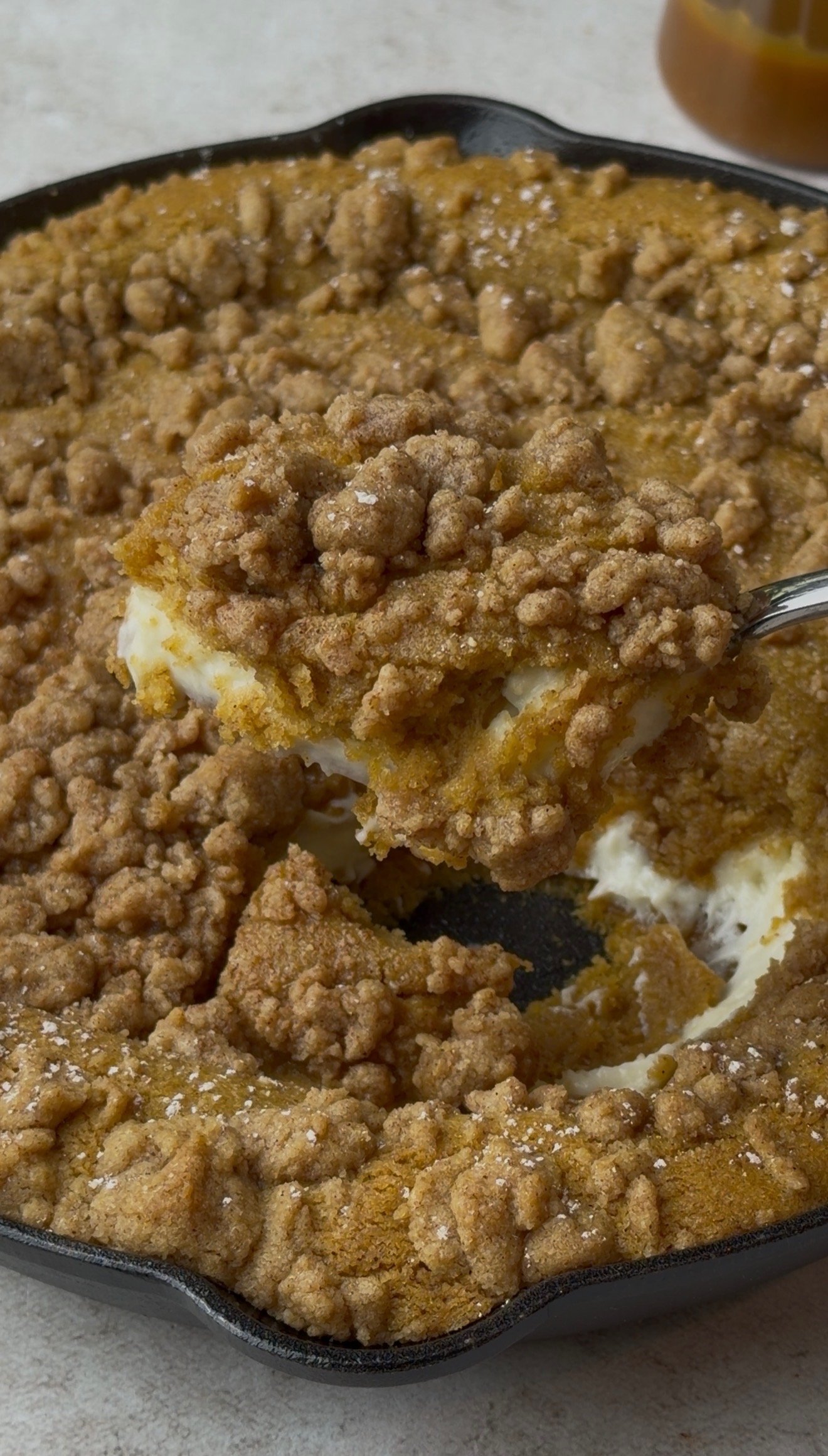 Pumpkin Coffeecake Cheesecake Cookie Skillet 