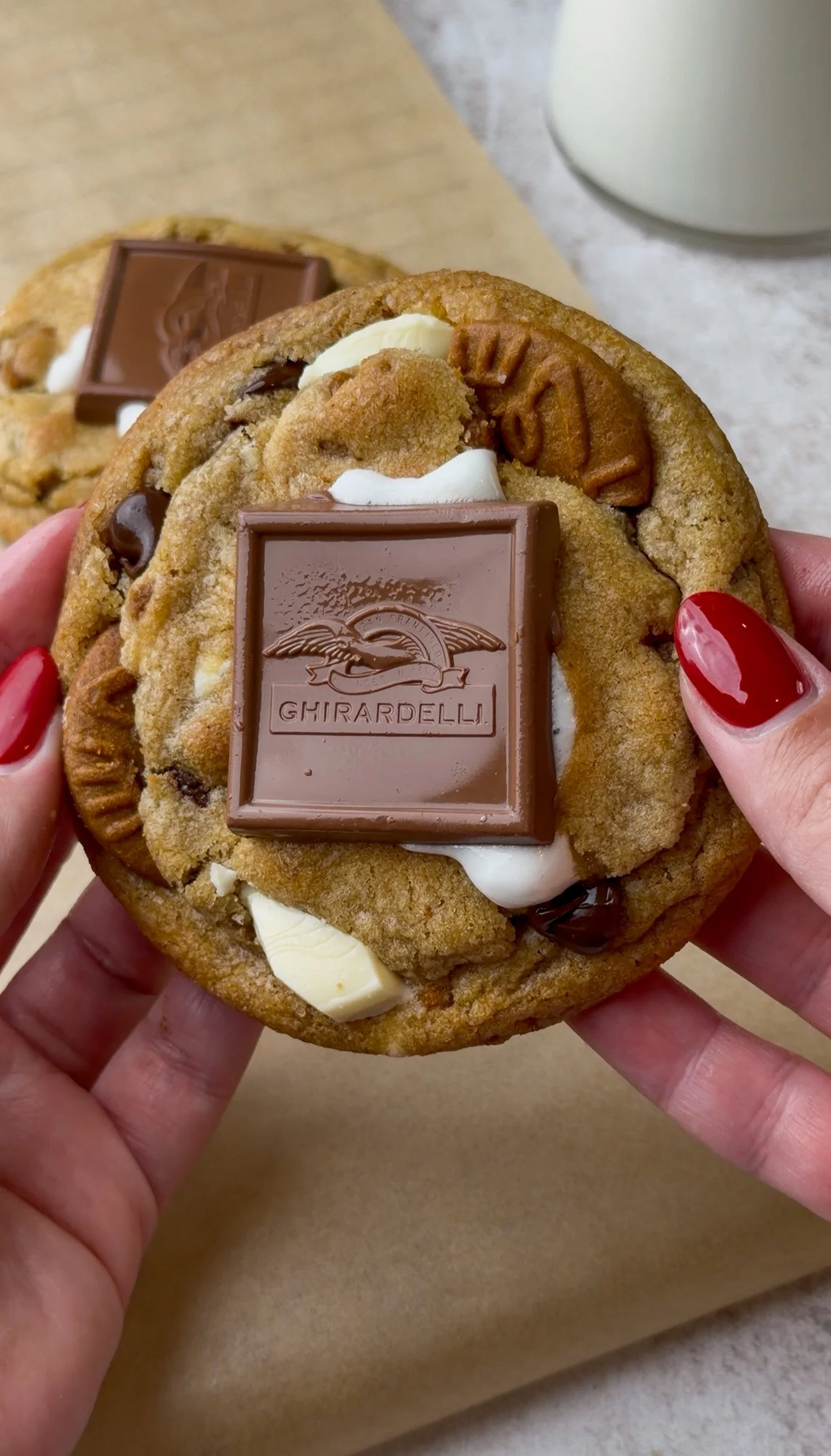 Biscoff Ghirardelli S'mores Cookies