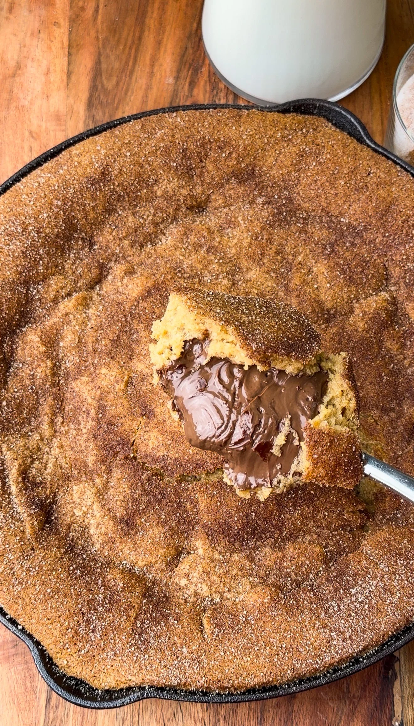 Nutella Cheesecake Churro Cookie Skillet 