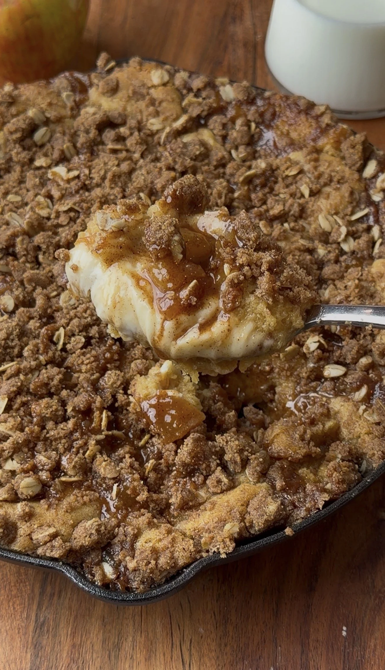 Apple Crisp Cheesecake Cookie Skillet