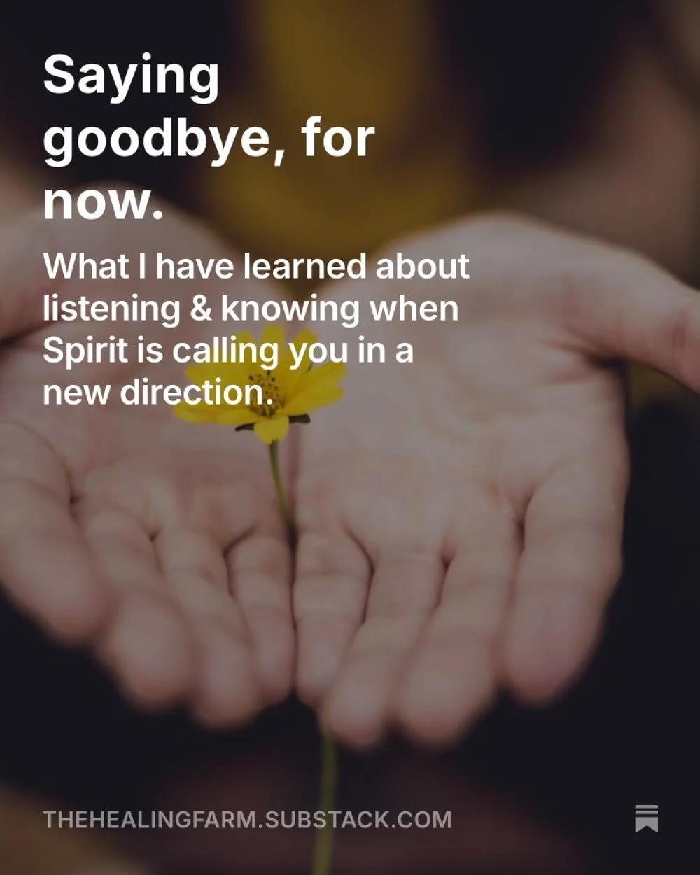 &ldquo;Looking back, I have felt this nudging for a while. Sometimes we want something to happen so much, that we just keep trying and trying to make it work. And well, even when you are certain that you were meant for a space for the time you were t