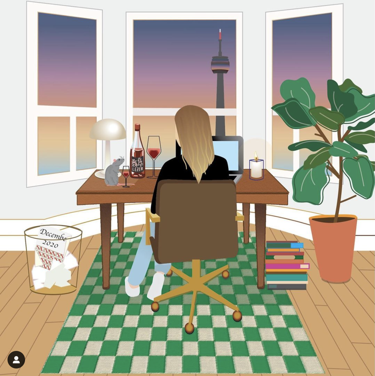 Figma: New Years post for The Wine Rat (Instagram)