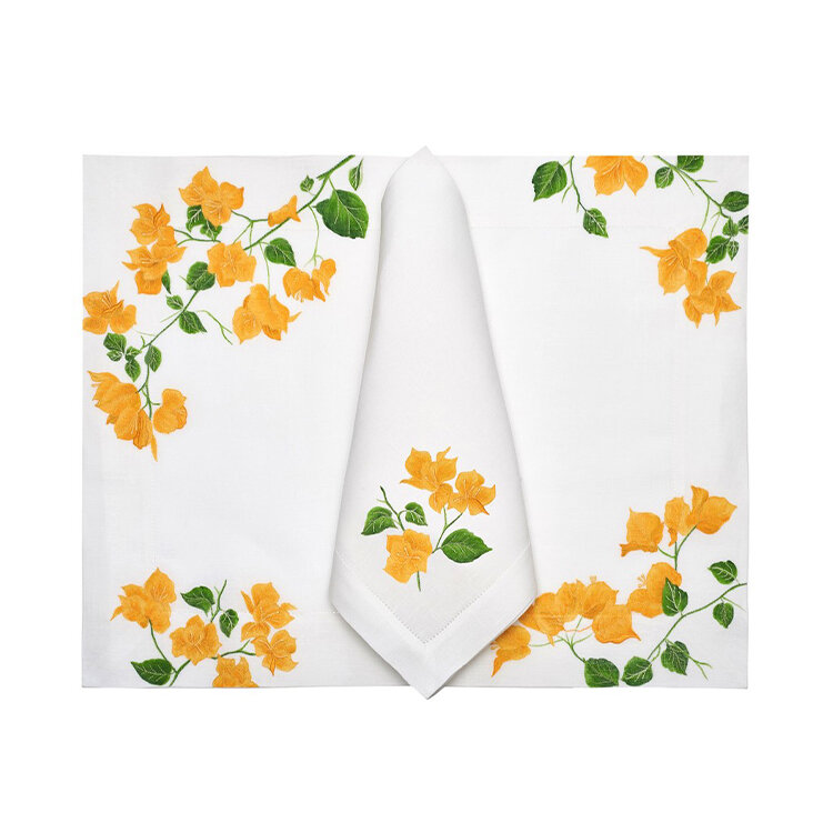 Bougainvilliers Placemat And Napkin Set