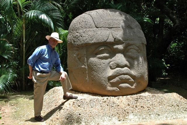 Olmec giant head artifact