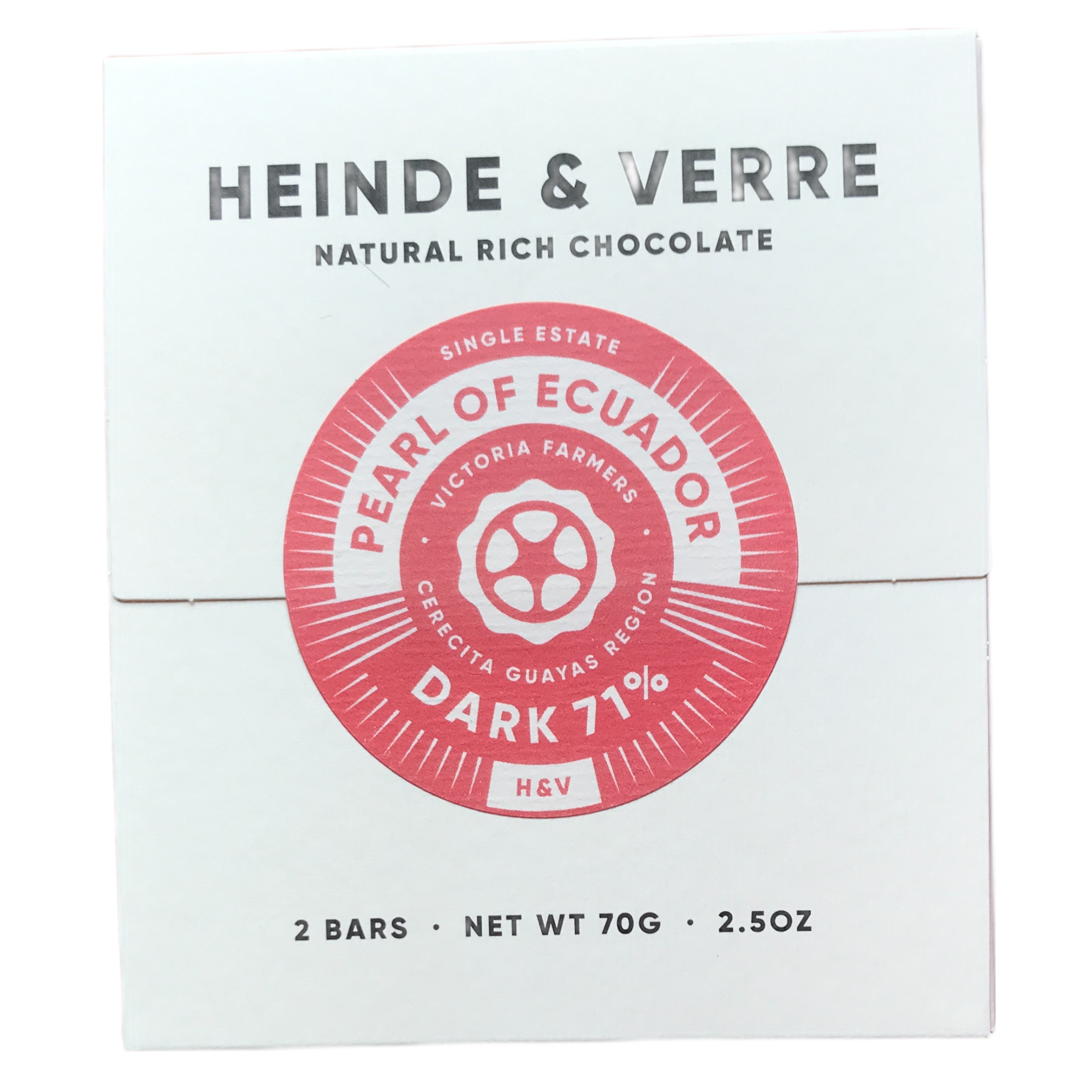 Heinde & Verre 71% Ecuador Dark Chocolate