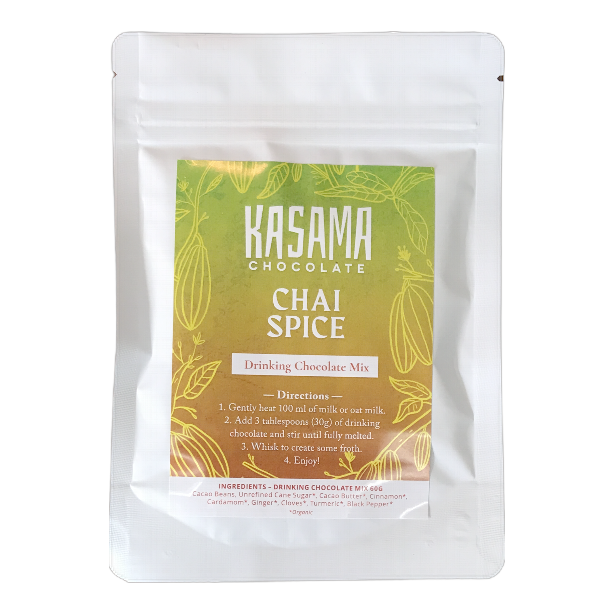 Kasama 70% Chai Spice Drinking Chocolate Mix