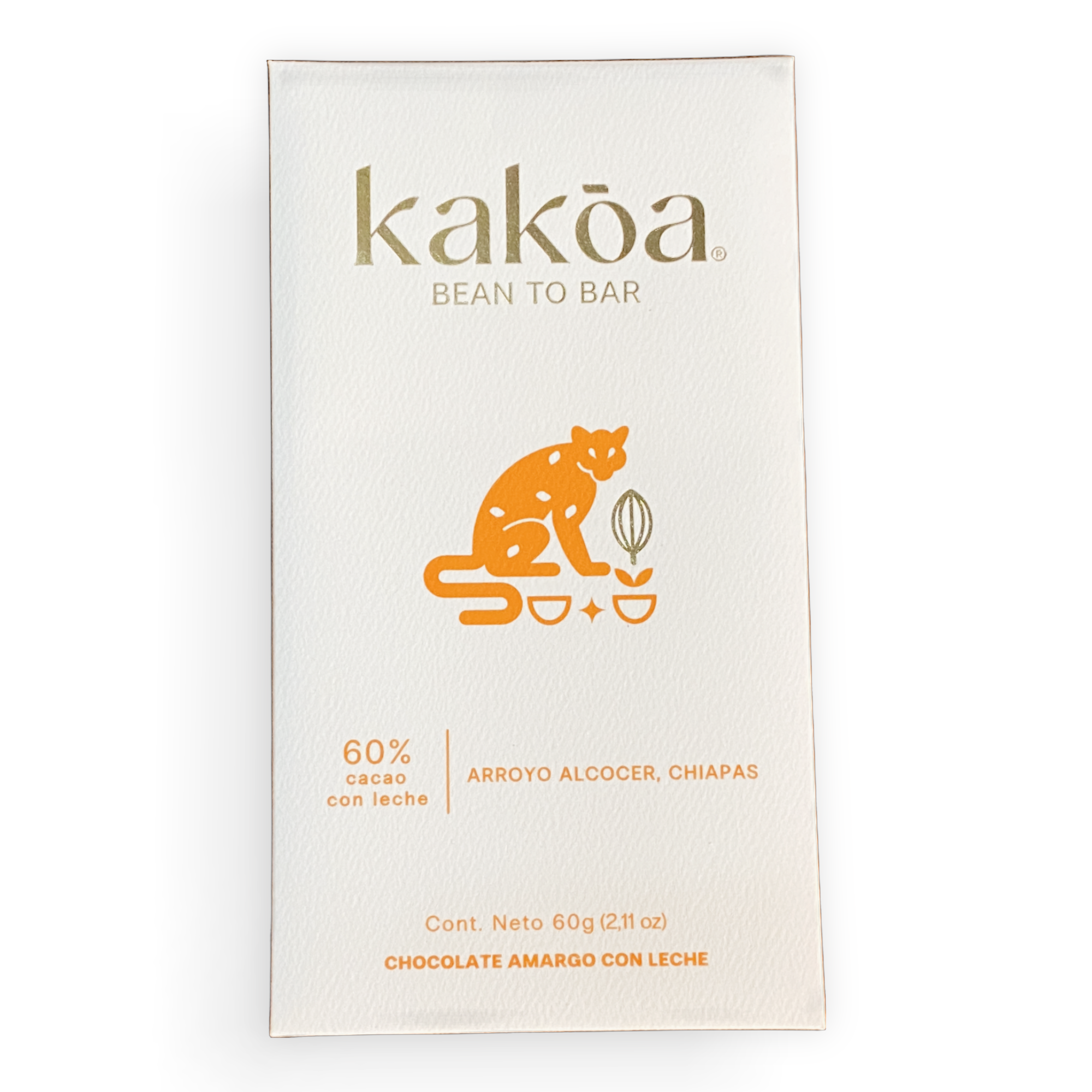 Kakoa 60% Arroyo Alcocer, Chiapas, Mexico Milk Chocolate