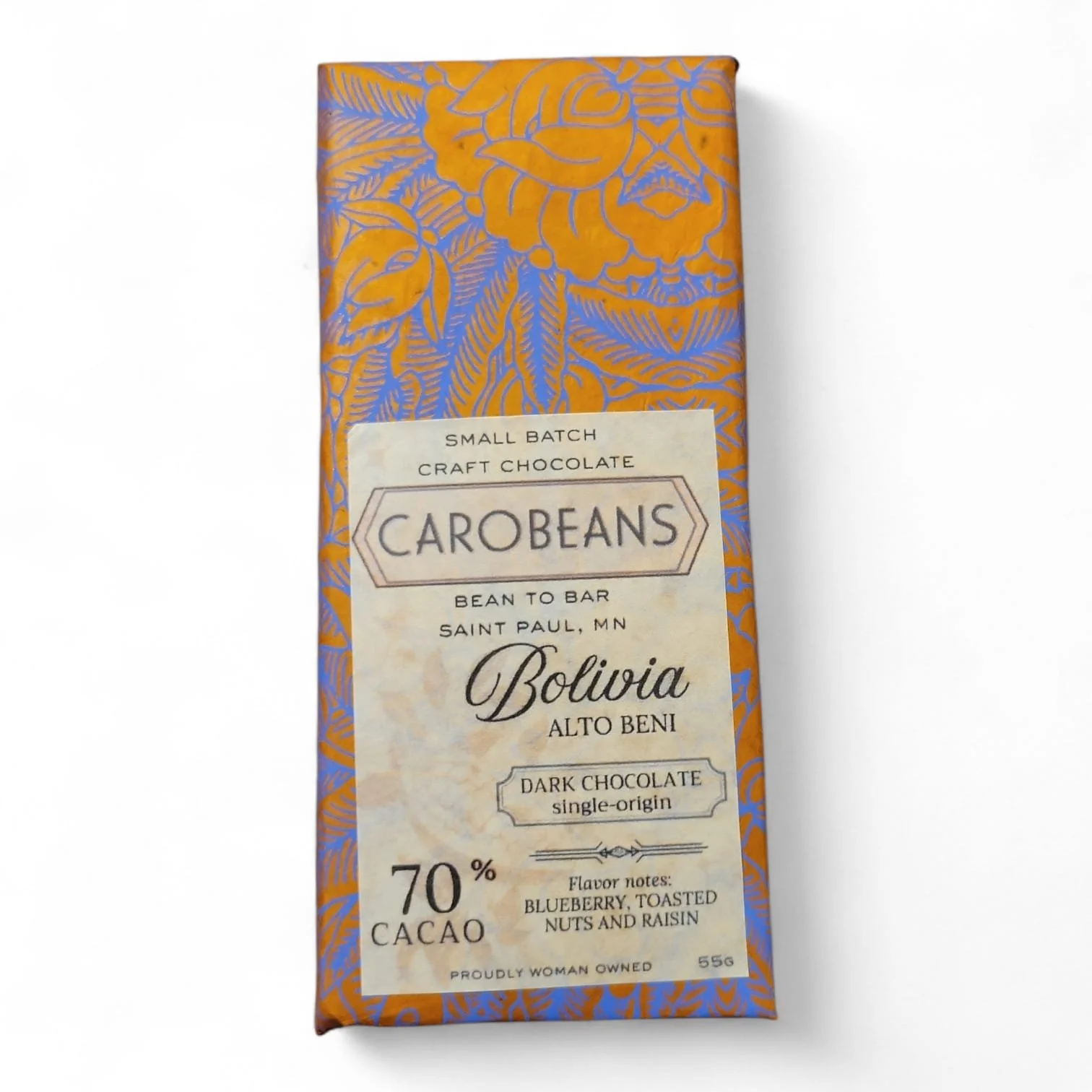 Carobeans 70% Alto Beni Bolivia Dark Chocolate