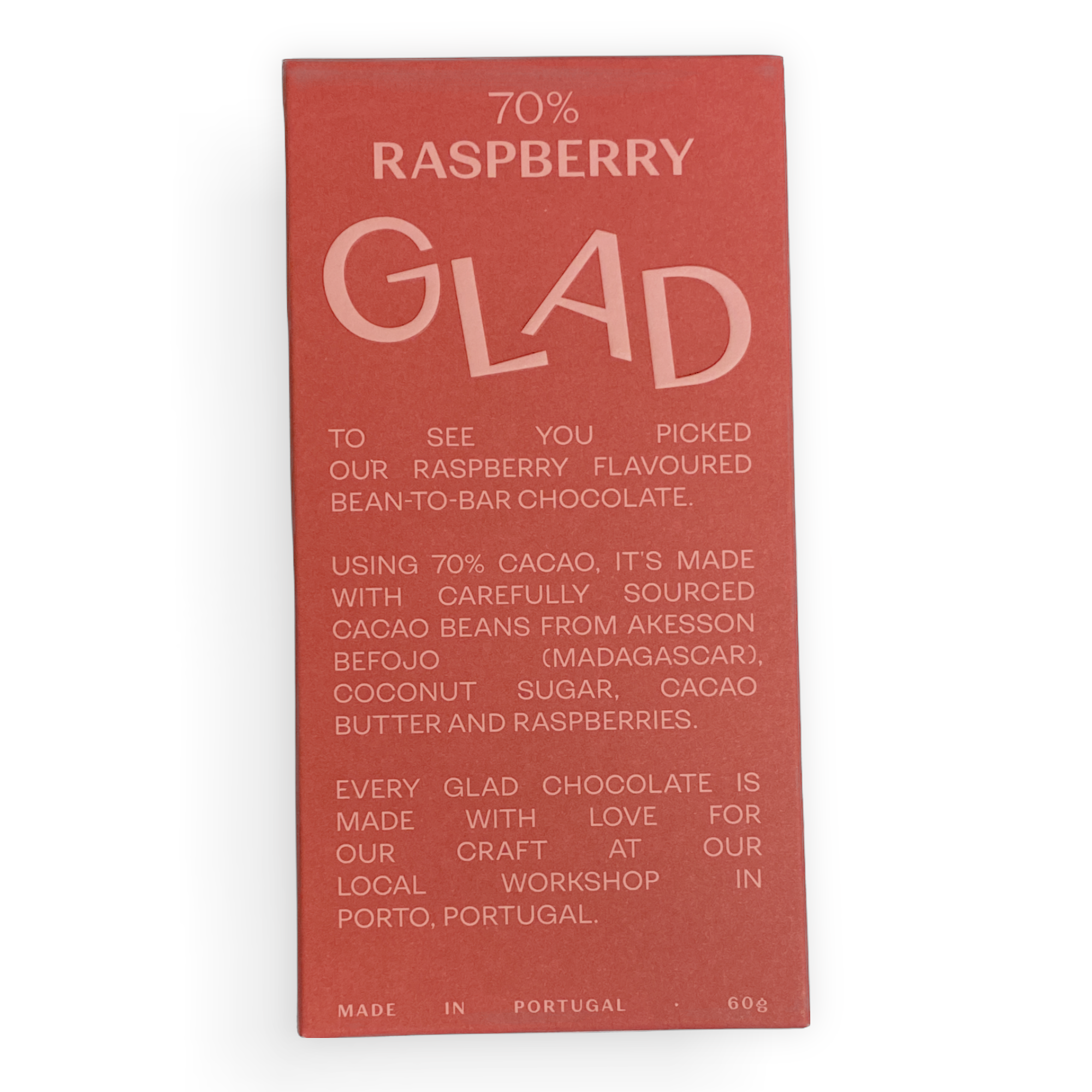 GLAD 70% Raspberry Dark Chocolate