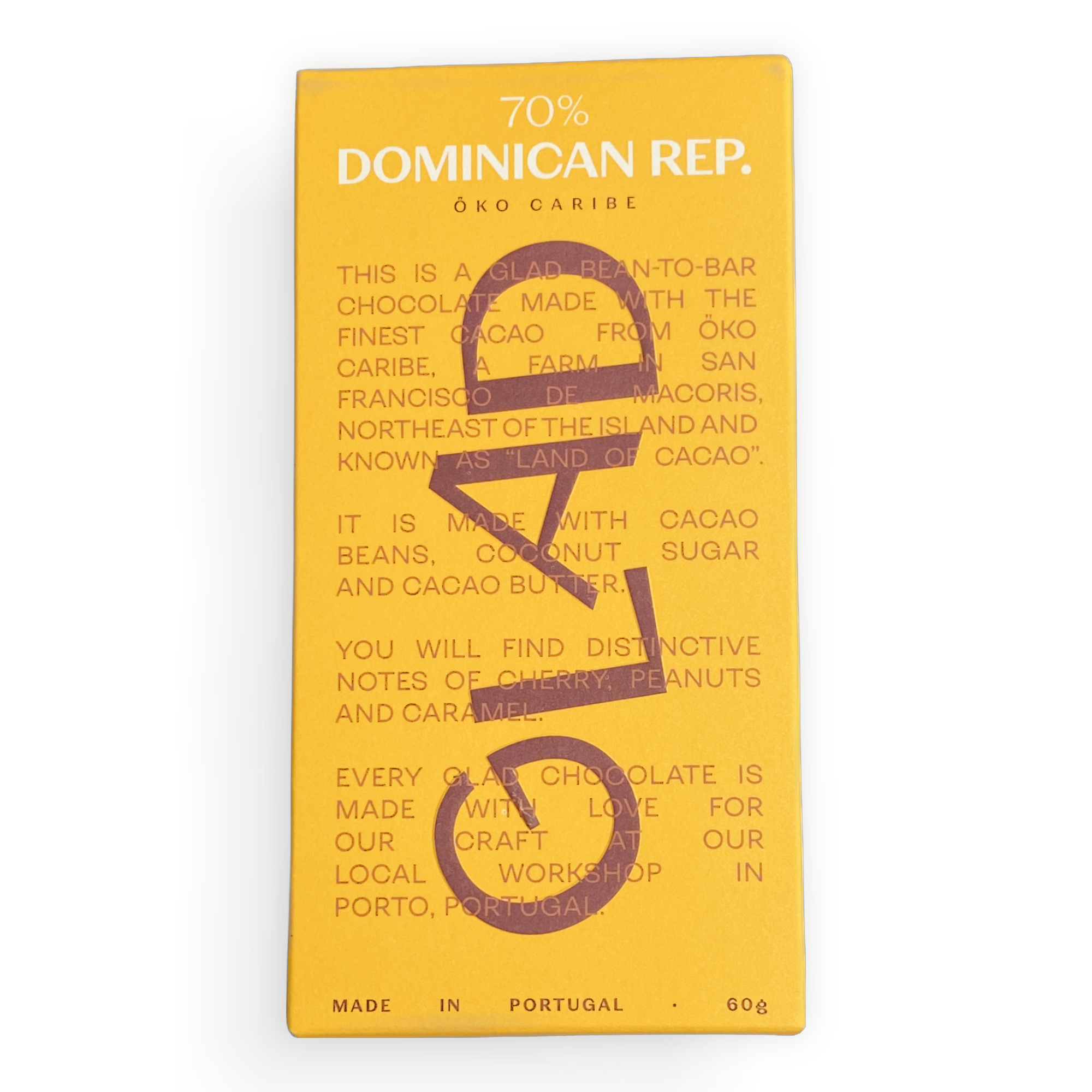GLAD 70% Dominican Republic Dark Chocolate
