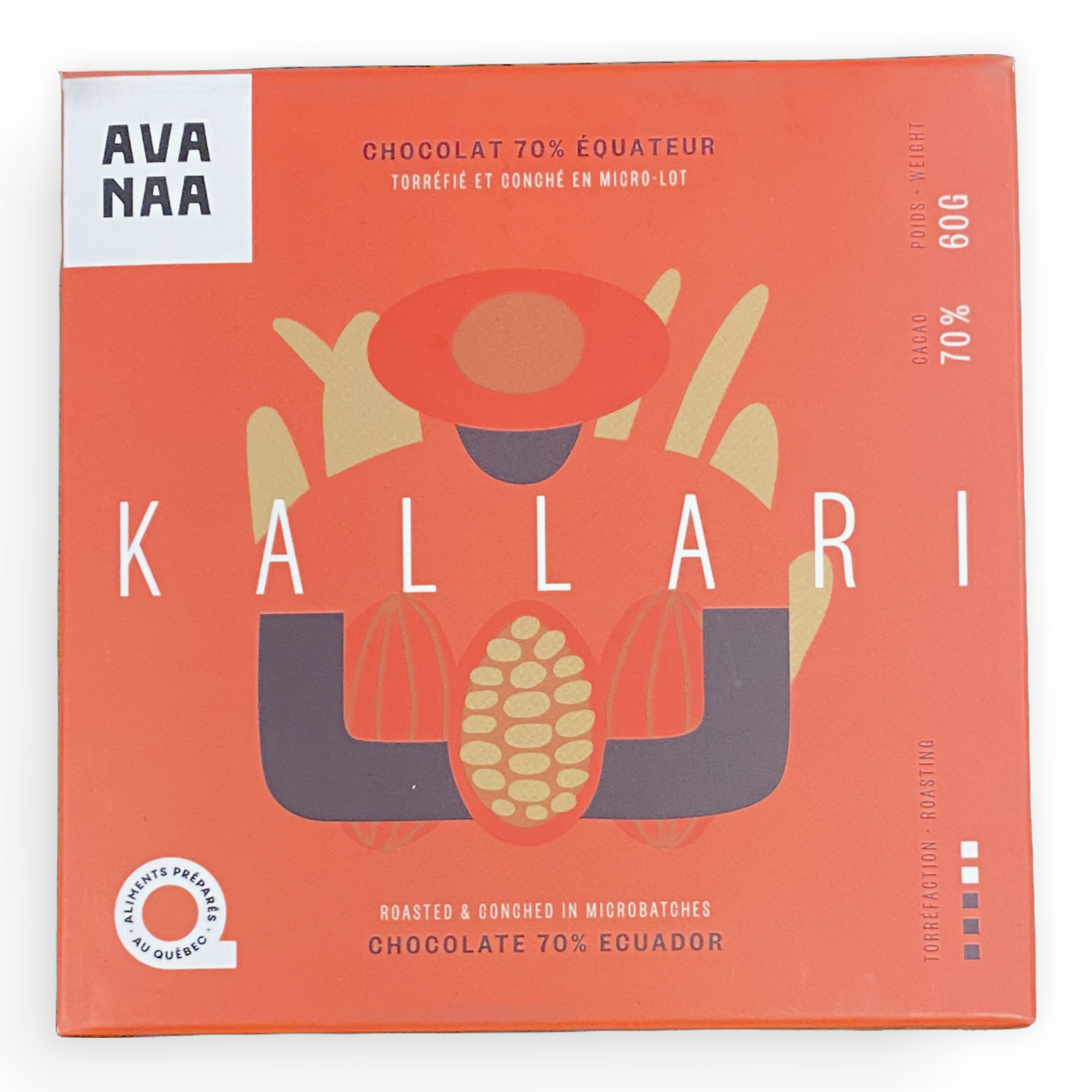 Avanaa 70% Kallari Ecuador Dark Chocolate