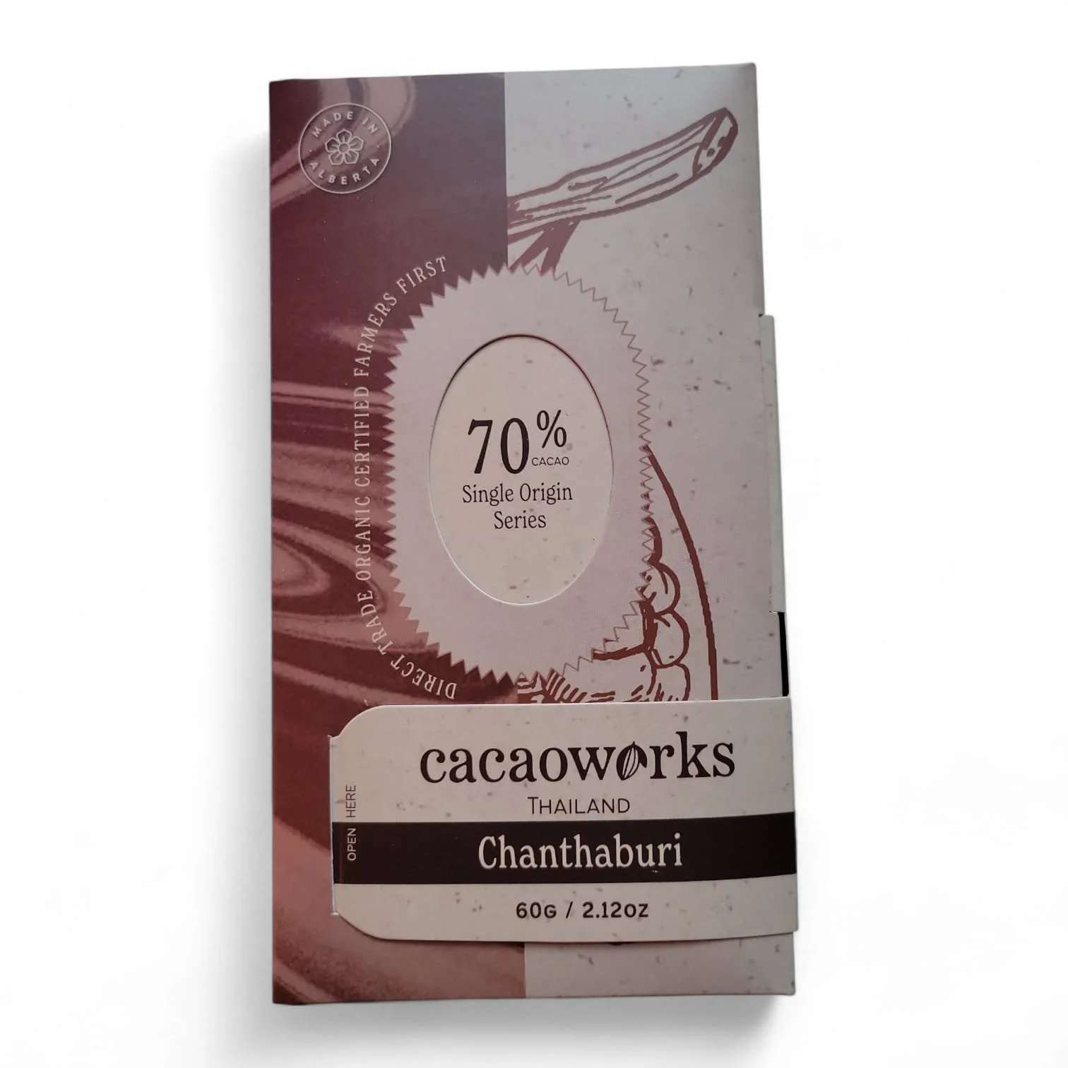 Cacaoworks 70% Thailand Dark Chocolate