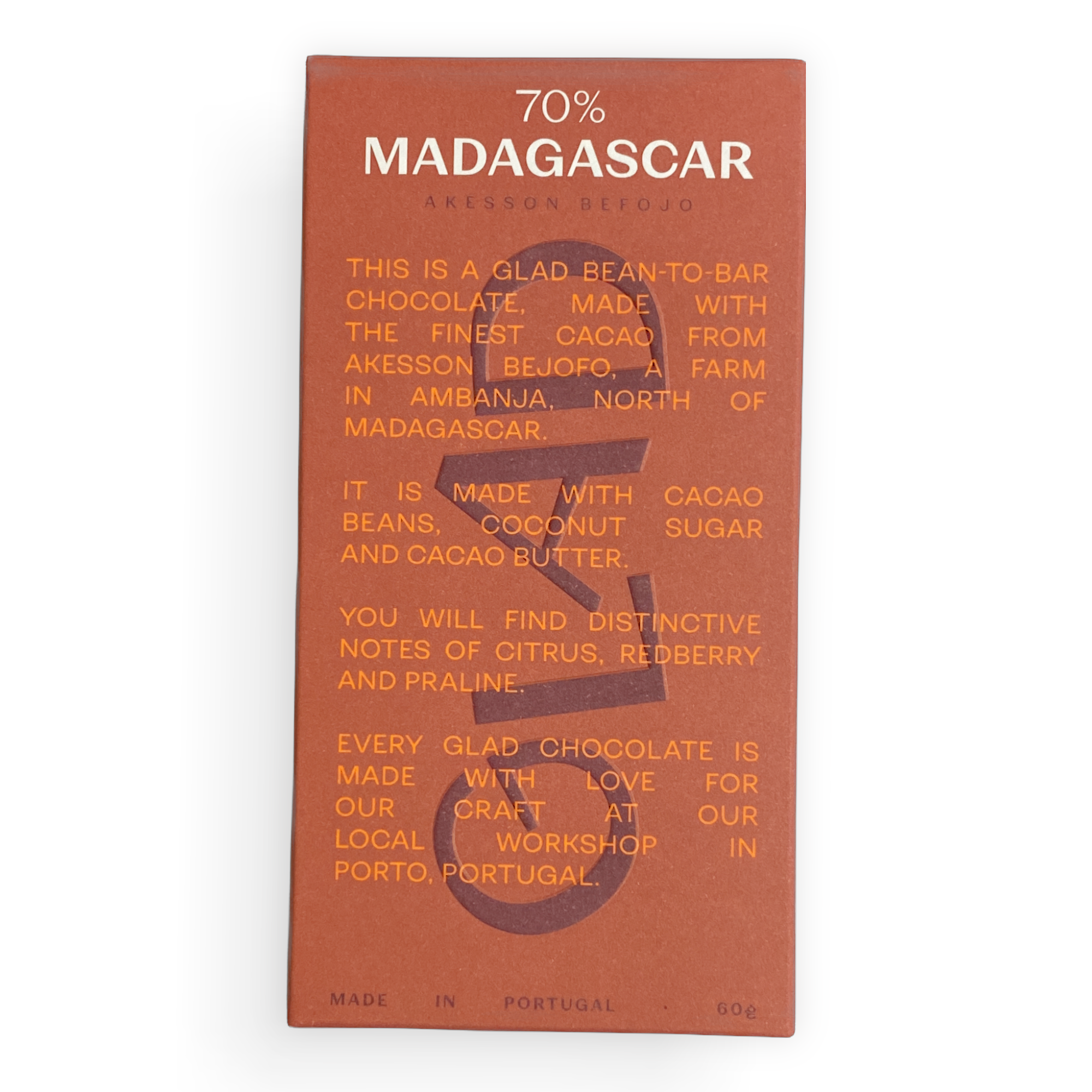 GLAD 70% Madagascar Dark Chocolate