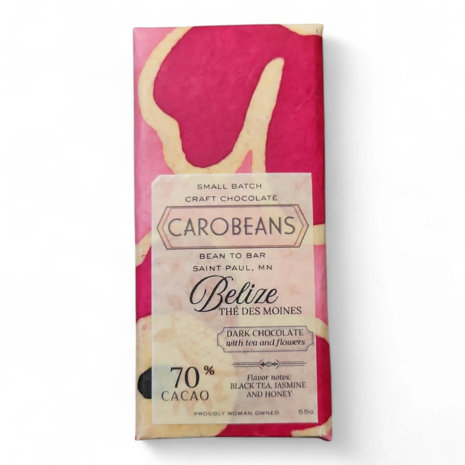 Carobeans 70% The Des Moines Floral Tea Dark Chocolate