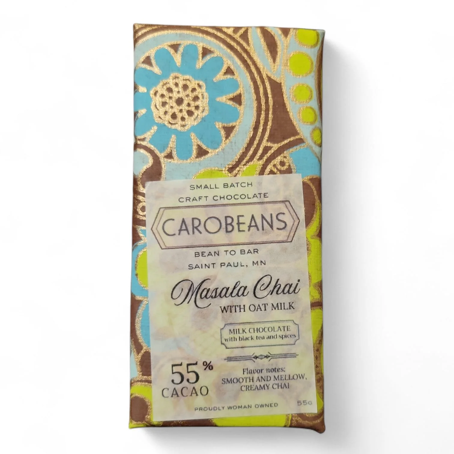 Carobeans 55% Oat Milk Masala Chai Chocolate (Vegan)