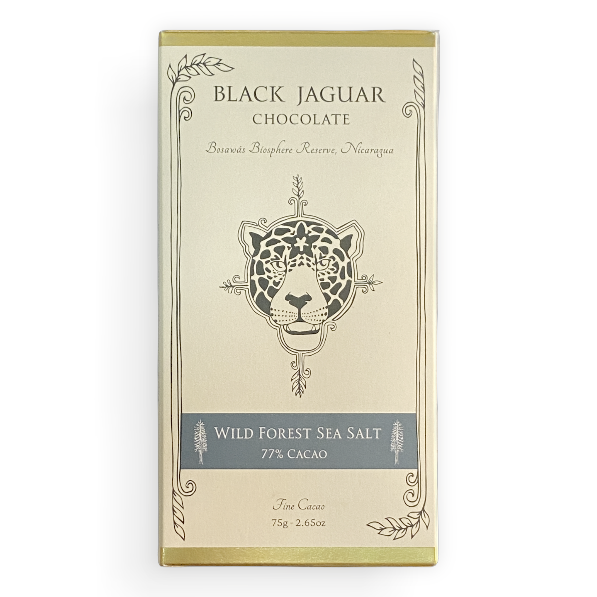 Black Jaguar 77% Wild Forest Sea Salt & Botanicals Dark Chocolate