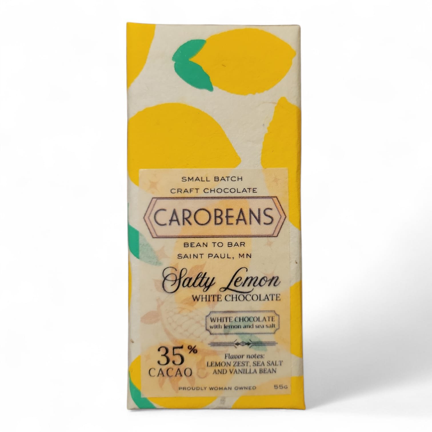 Carobeans Salty Lemon White Chocolate