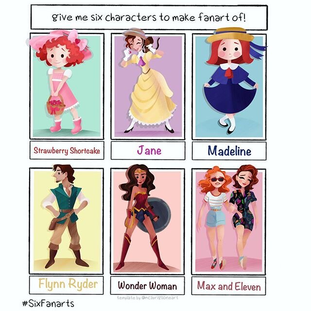 I did it!!! Feels so good to complete something. 😆 Now back to that pile of laundry... .
.
.
.
.
.
#sixfanarts #sixfanartschallenge #sixfanarts2020 #wonderwoman #wonderwomanfanart #strawberryshortcake #strawberryshortcakefanart #jane #janetarzan #ta