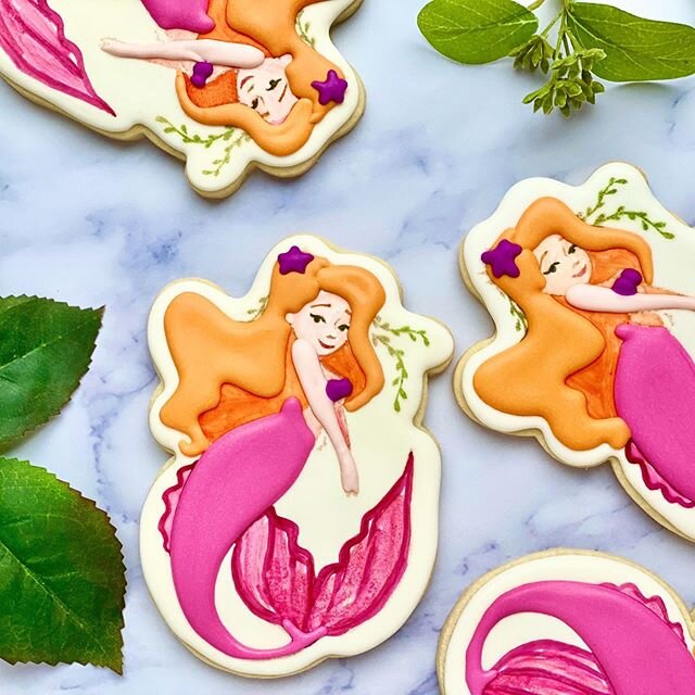 Aaaah!! They turned out ok! I&rsquo;m so relieved!!!
.
.
.
.
.
 #mermaid #mermaidcookies #mermaidcookie #sugarcookie #sugarcookies #royalicing #handpaintedcookies #mermaidsofinstagram #killerzebras @killerzebras